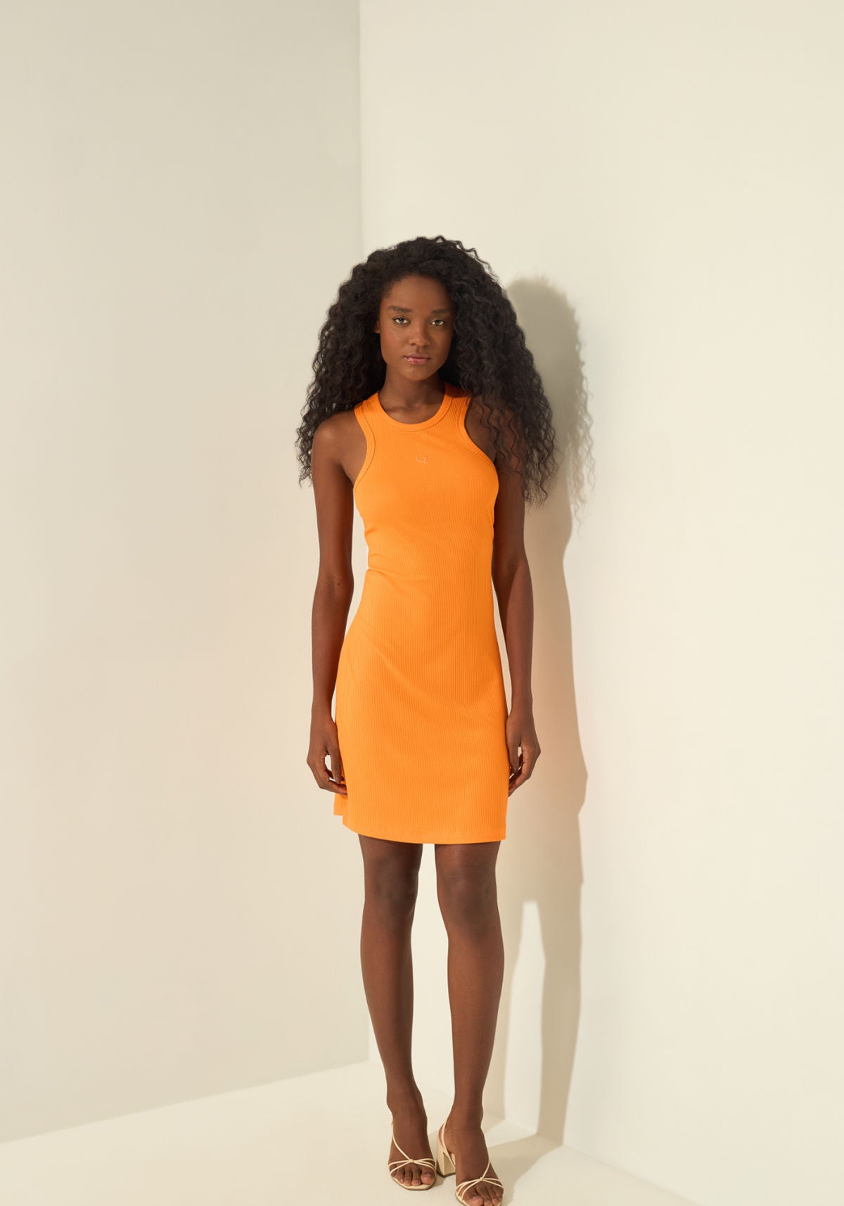 Vestido Curto Bordado Malha  CaneladaLez A Lez Feminino 5303