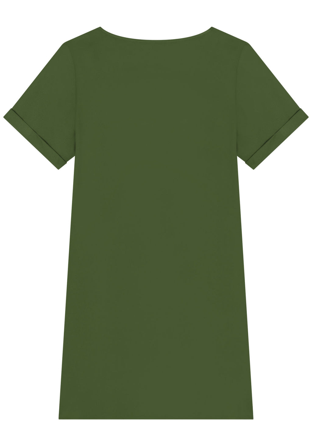 Vestido Curto Básico De Mangas Lez A Lez Feminino 5324E
