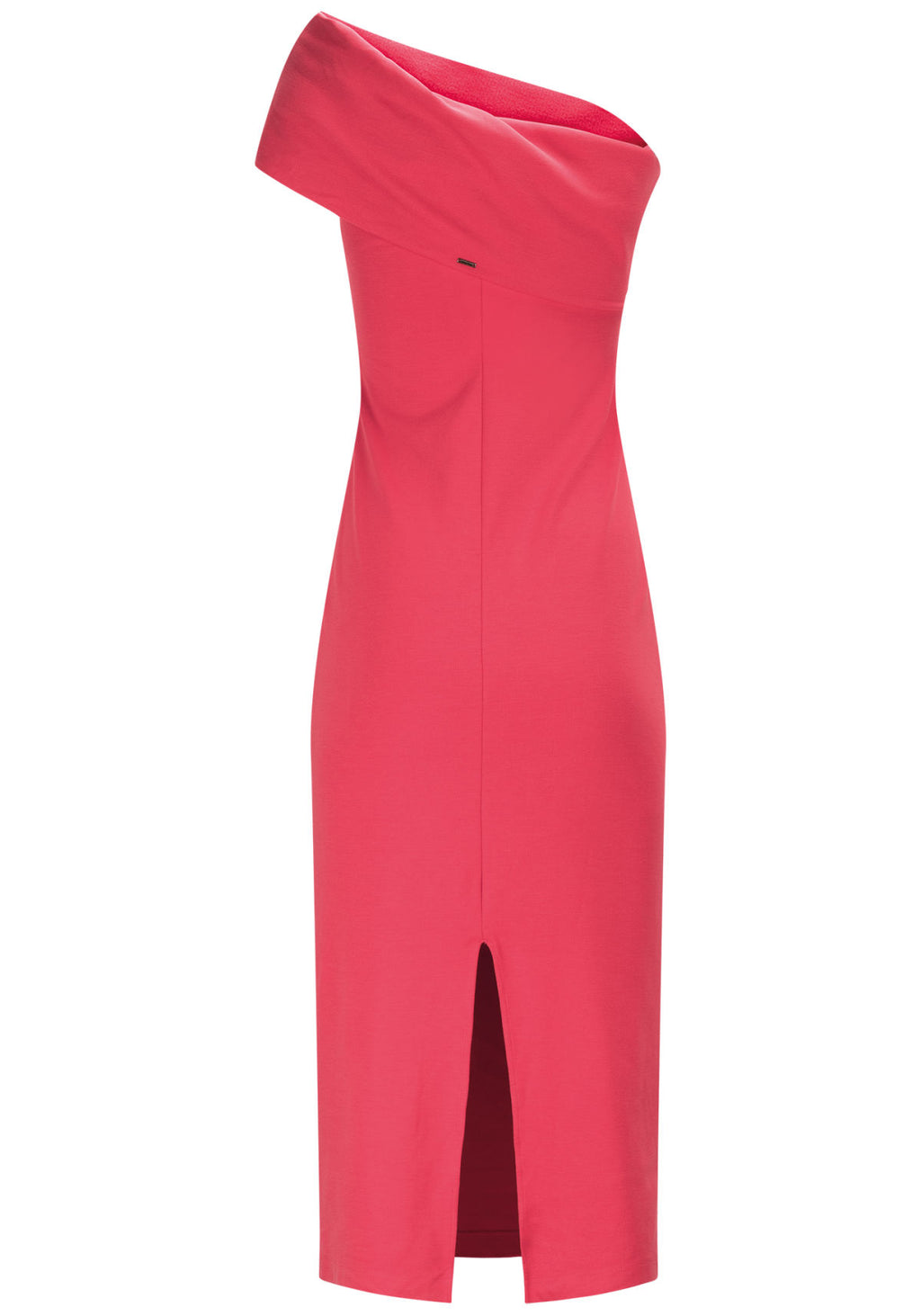 Vestido Midi Justo com Decote Um Lez A Lez Feminino 6921L