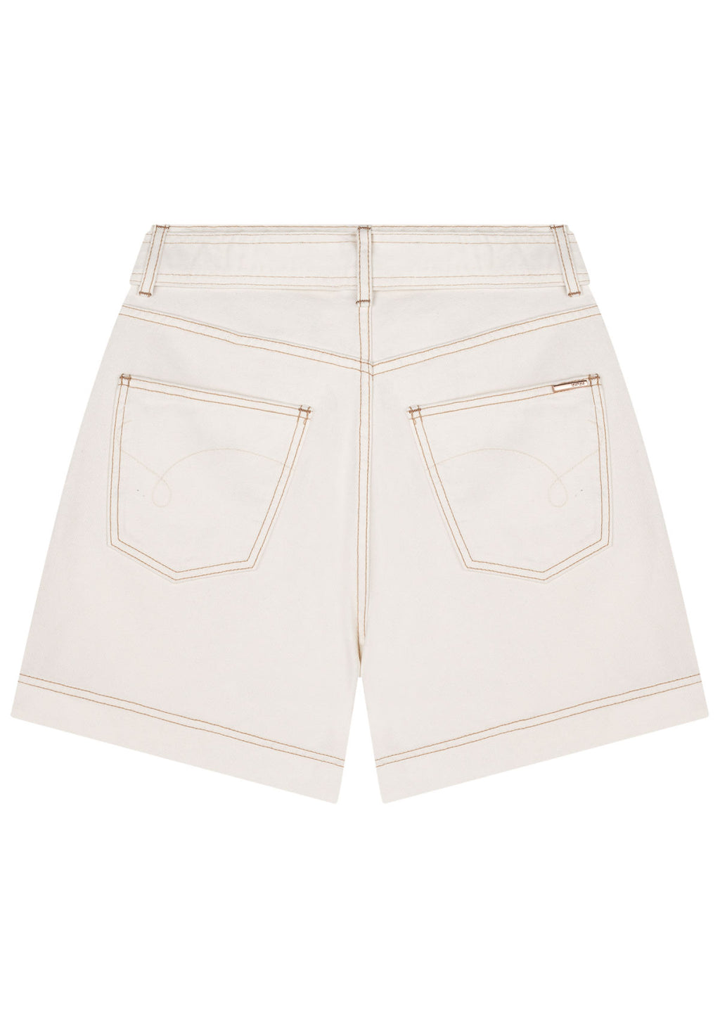 Shorts Sarja Mom Cintura Alta Lez A Lez Feminino 2312L