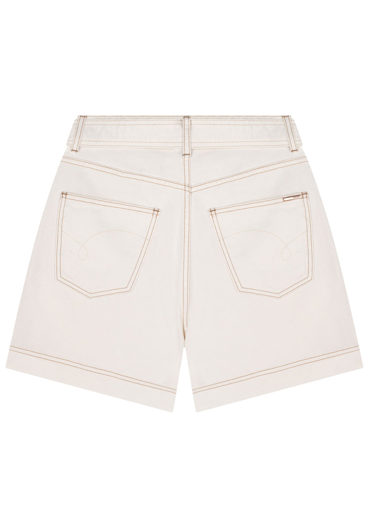 Shorts Sarja Mom Cintura Alta Lez A Lez Feminino 2312L