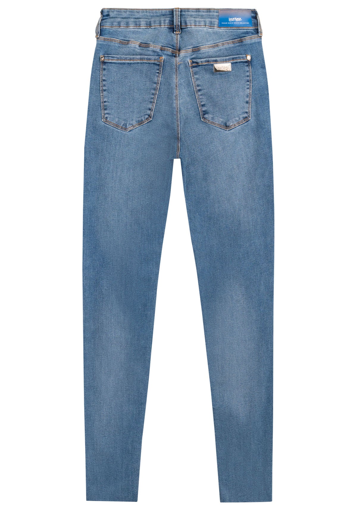 Calça Jeans Skinny Cintura Alta Lez A Lez Feminino 7924L