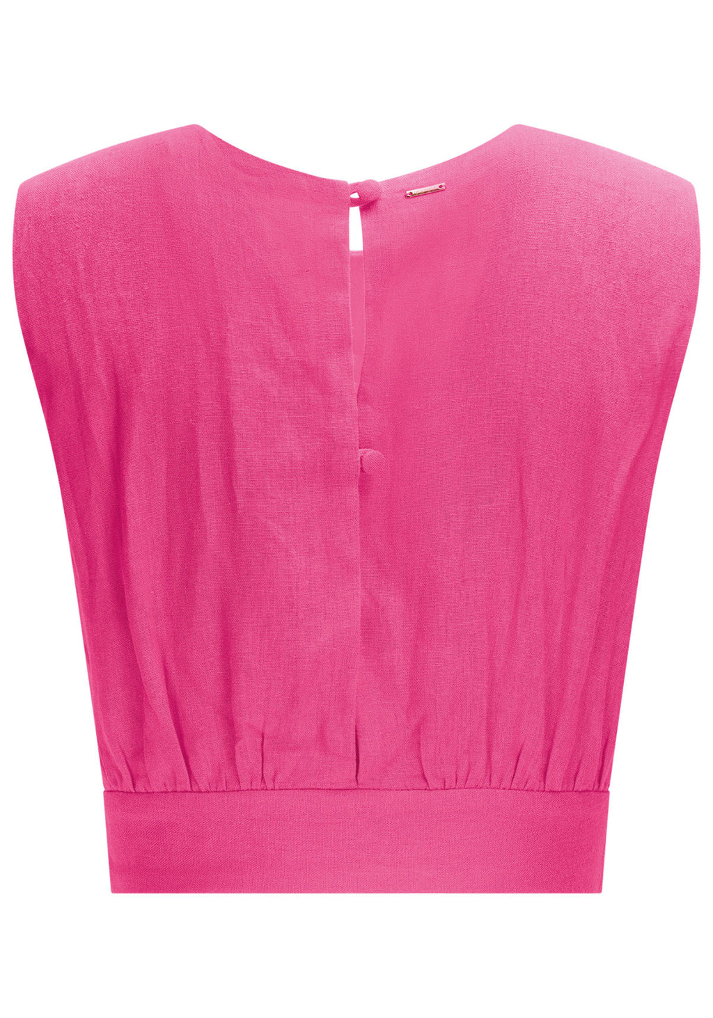 Blusa Cropped em Linho com Franzido Lez A Lez Feminino 7835L