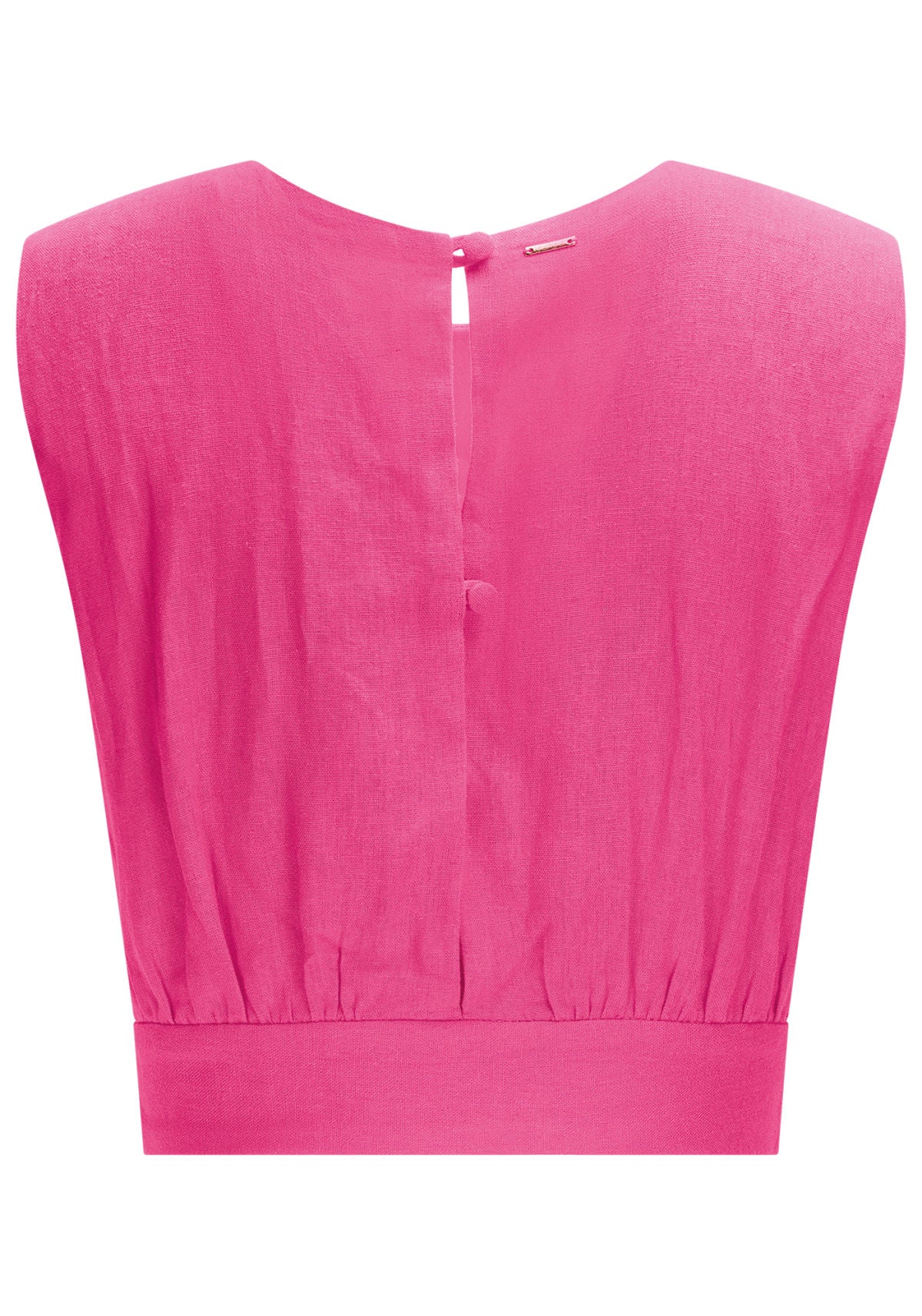 Blusa Cropped em Linho com Franzido Lez A Lez Feminino 7835L