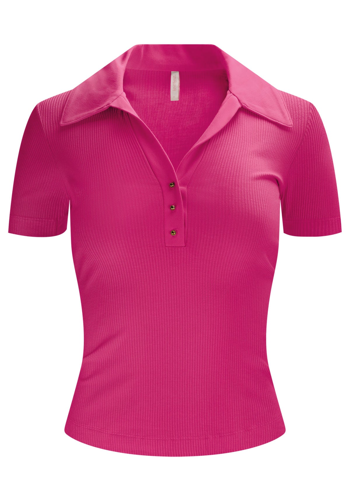 Blusa Polo em Malha Canelada Lez A Lez Feminino 8761L