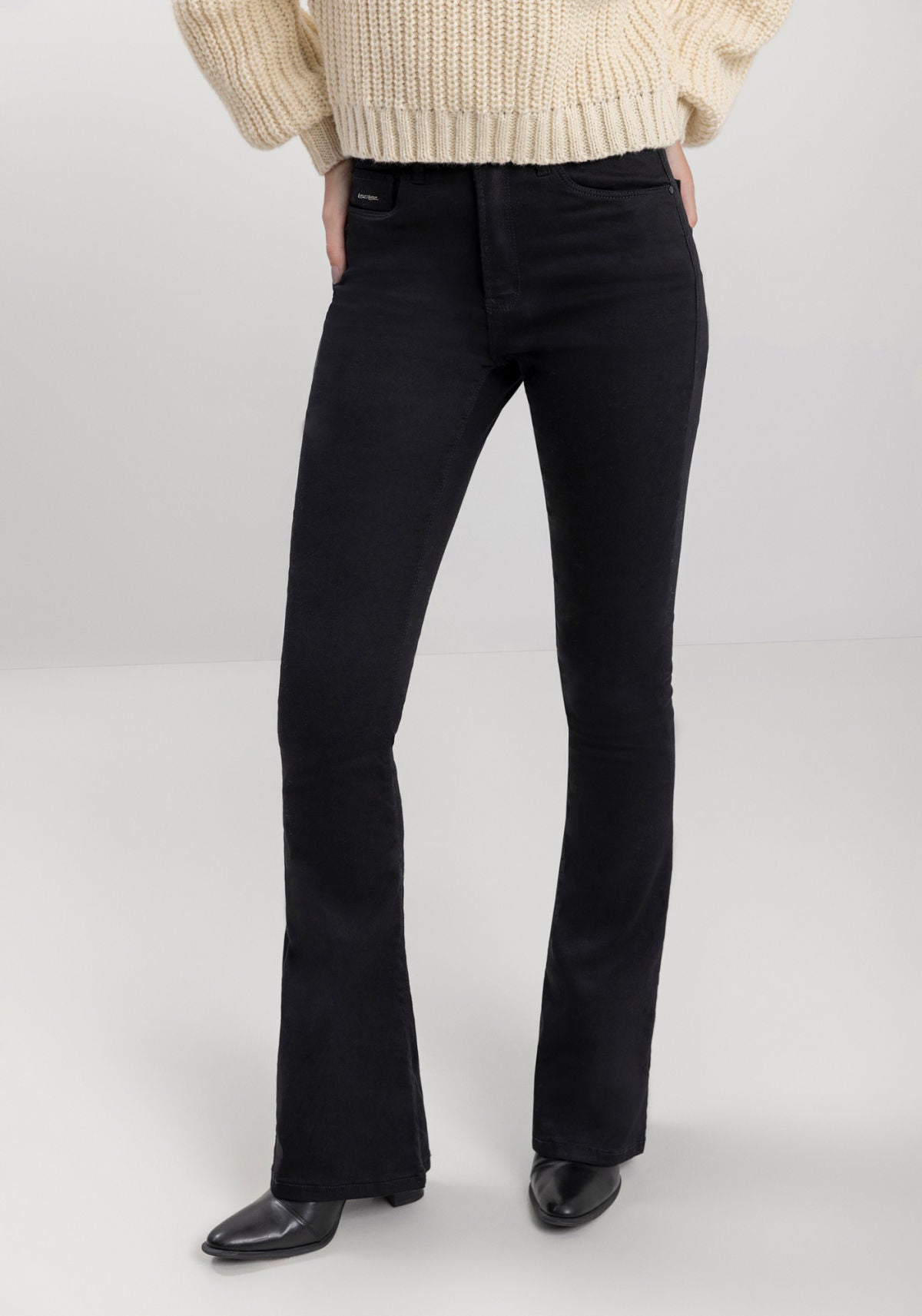 Calça Flare Boot Cut Em Sarja Lez A Lez Feminino 7893L
