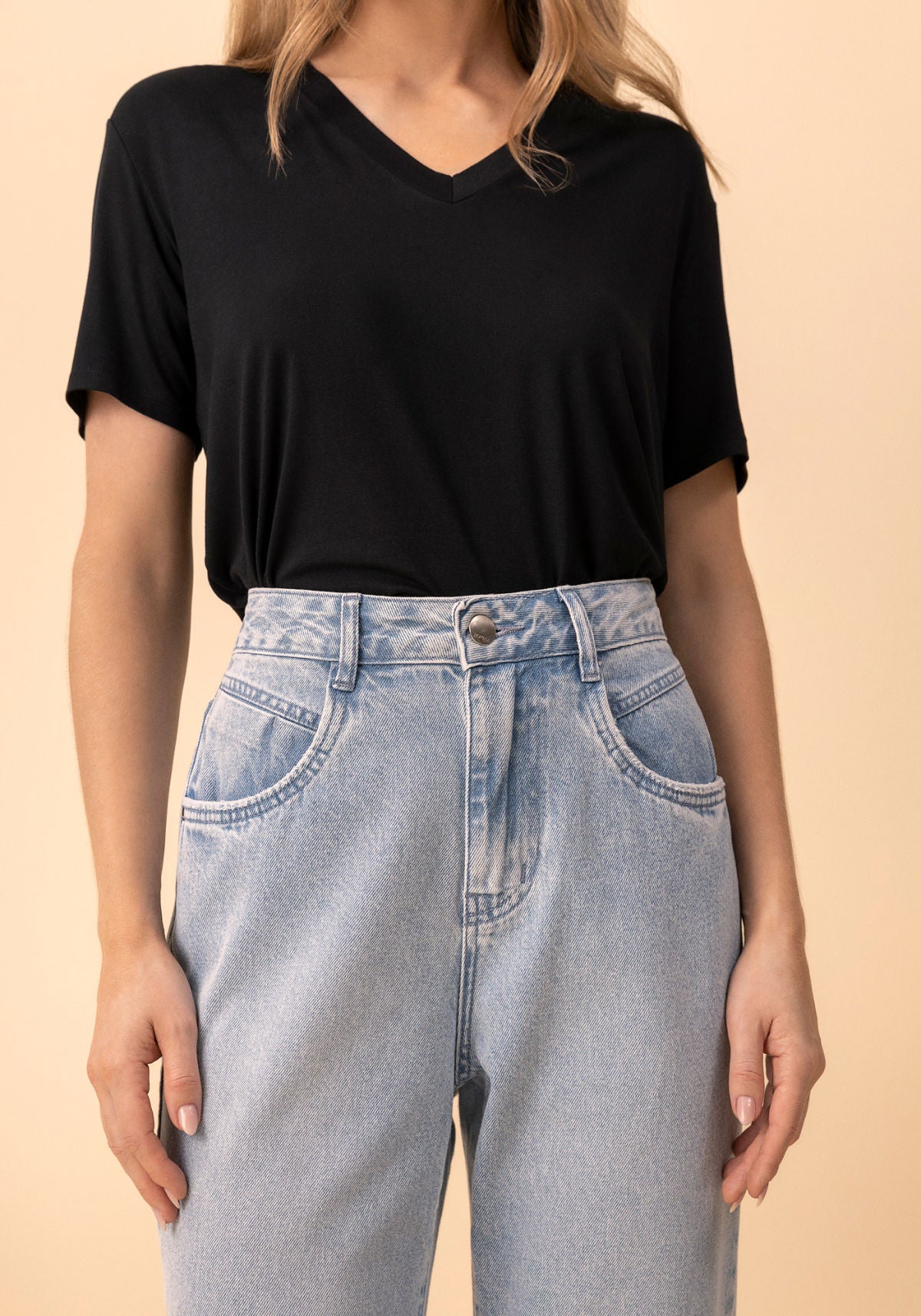 Calça Jeans Reta De Cintura Alta Lez A Lez Feminino 2280E