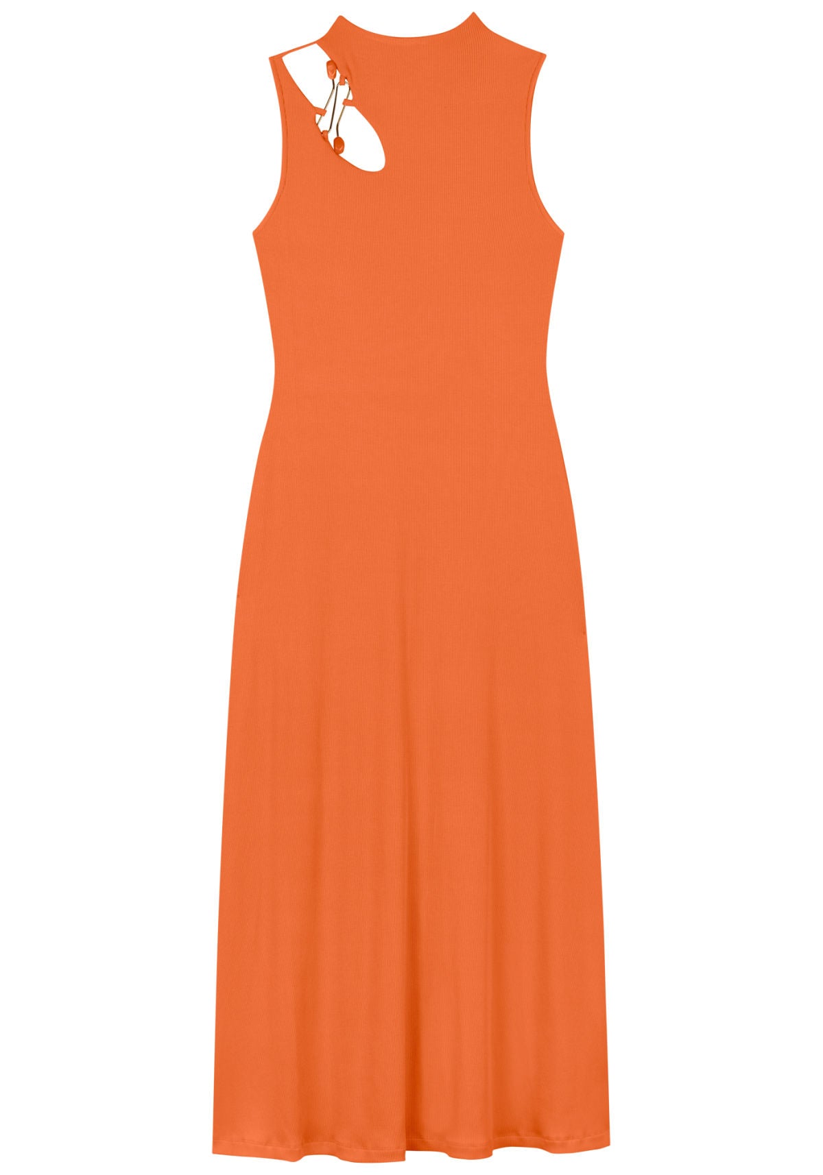 Vestido Chá Em Malha Canelada Lez A Lez Feminino 9270E