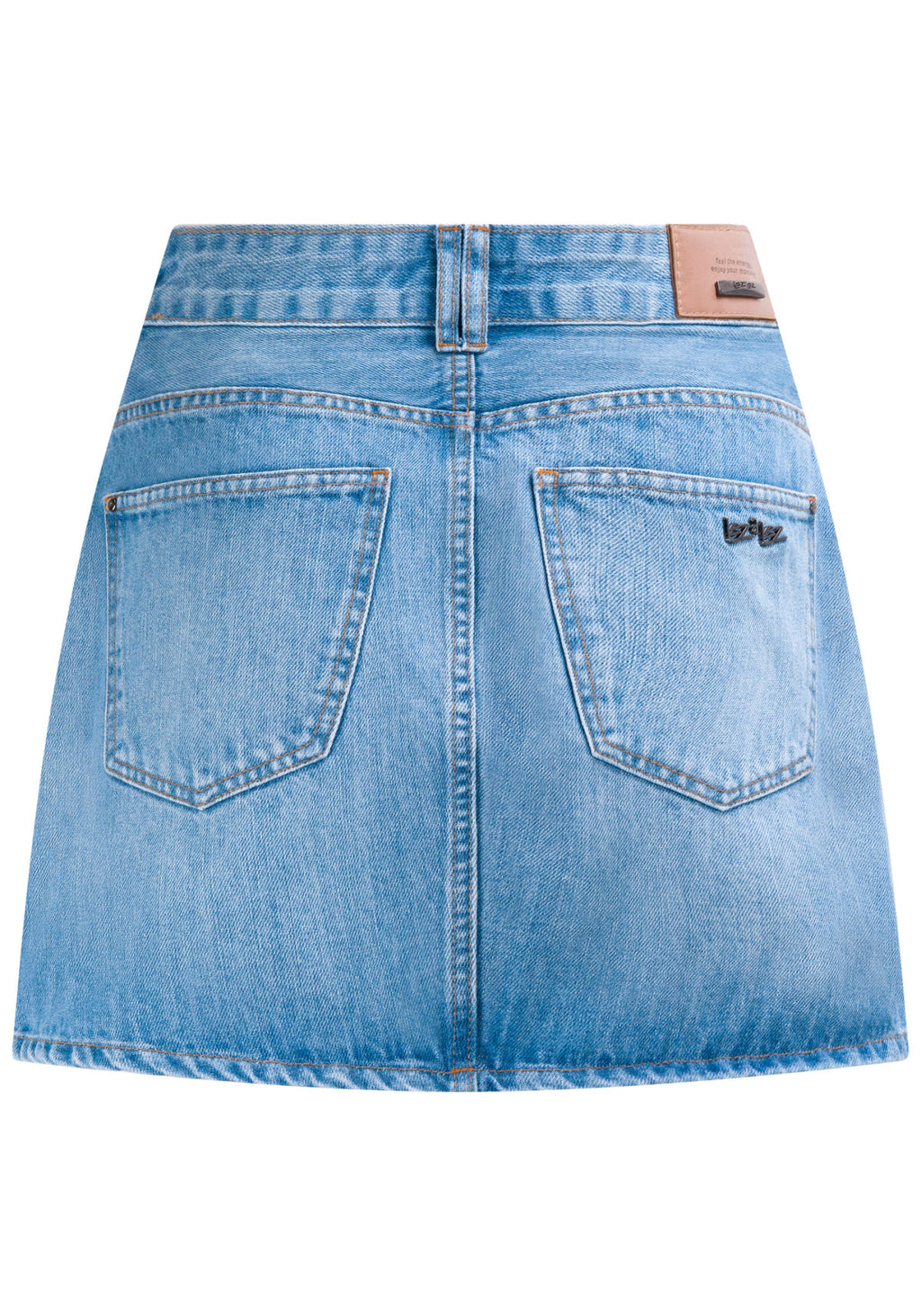 Saia Jeans Curta Cintura Alta Lez A Lez Feminino 0056E