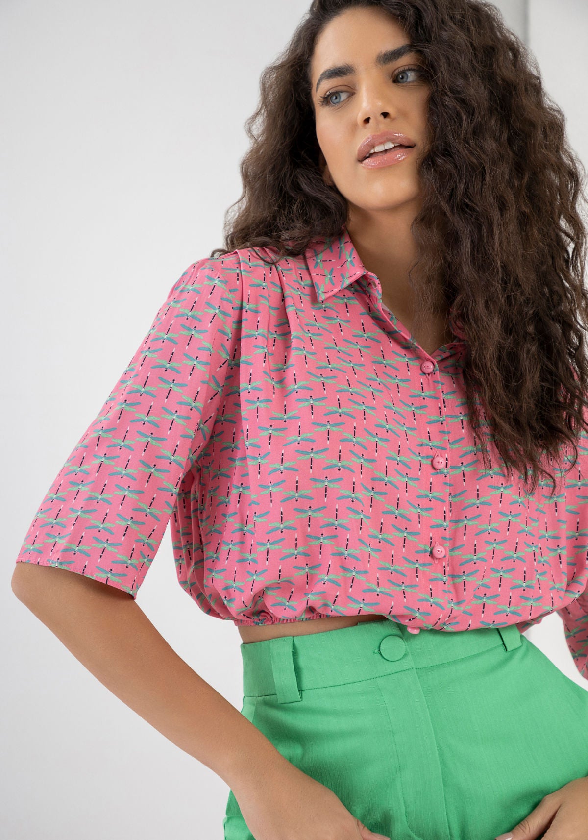 Camisa Cropped em Viscose Lez A Lez Feminino 7345L