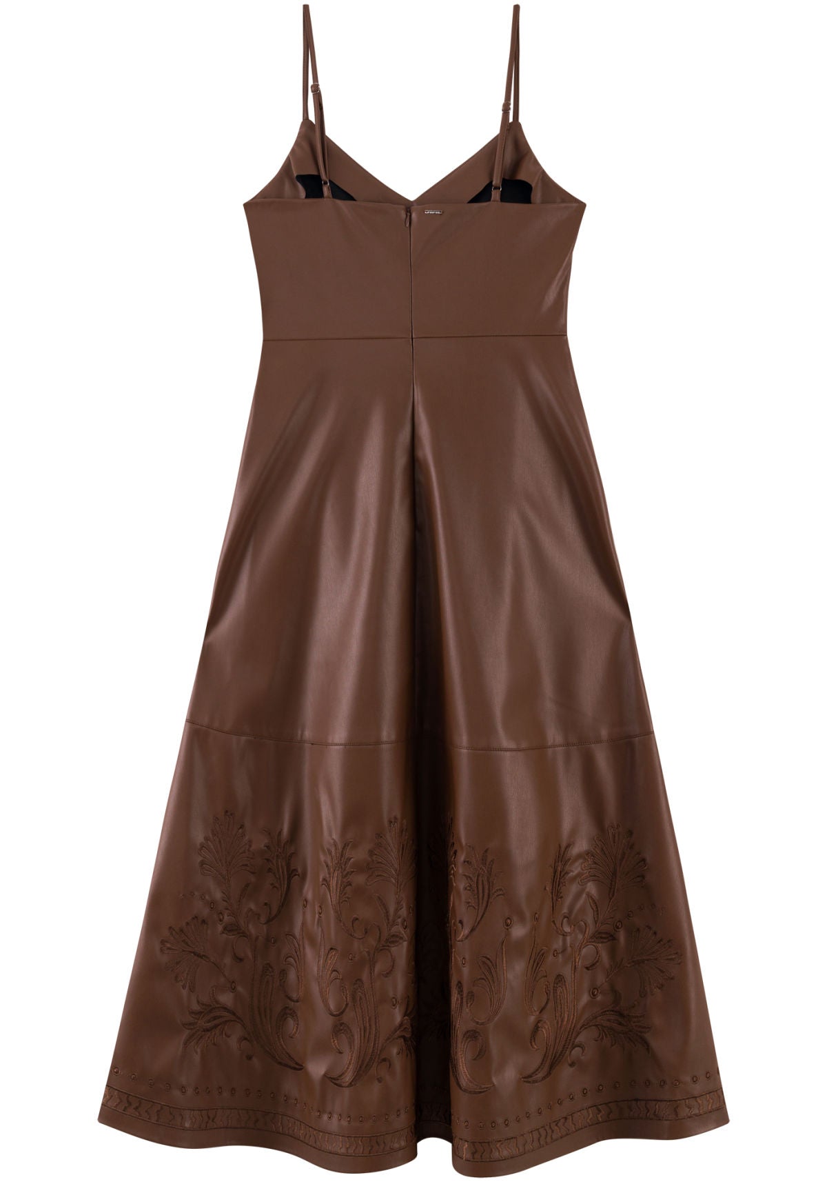 Vestido Chá De Alças Bordados em PU Lez A Lez Feminino 7326E