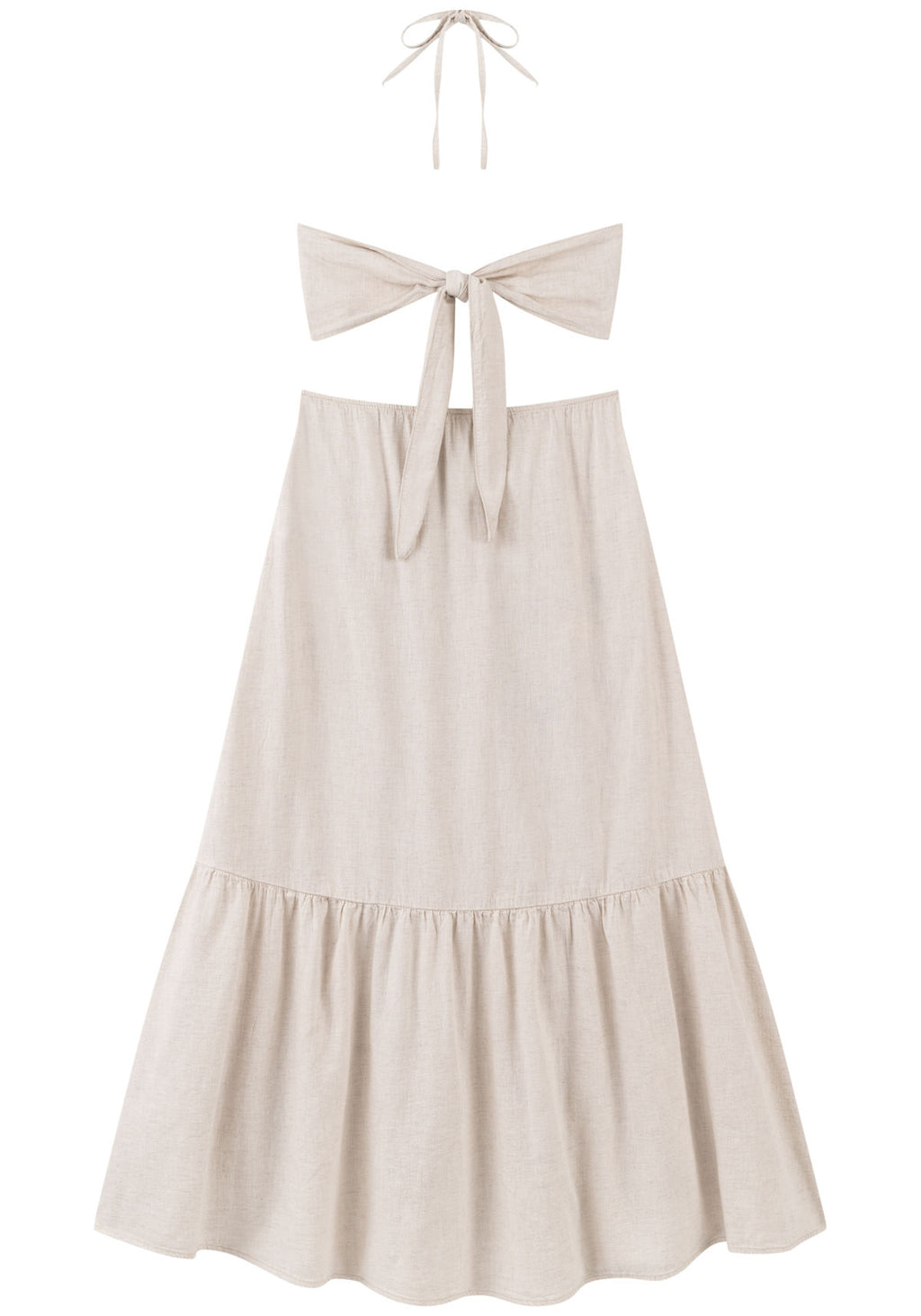 Vestido Longo Frente Única Em Linho Lez A Lez Feminino 0179E