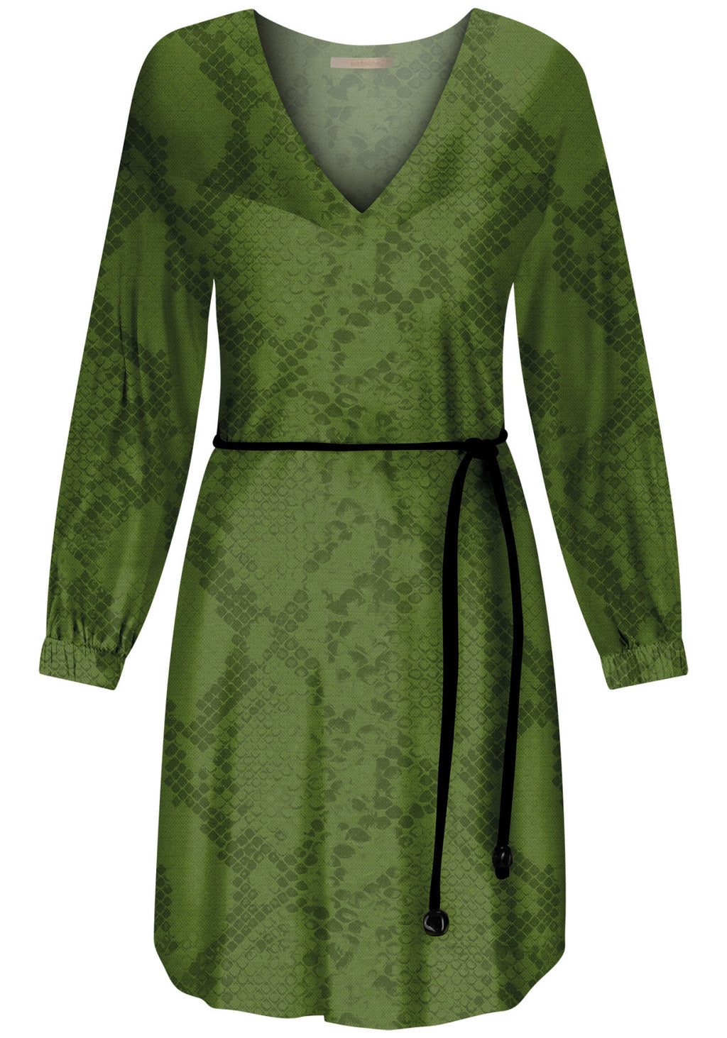 Vestido Curto Manga 3/4 com Cinto Lez a Lez Feminino 6942L