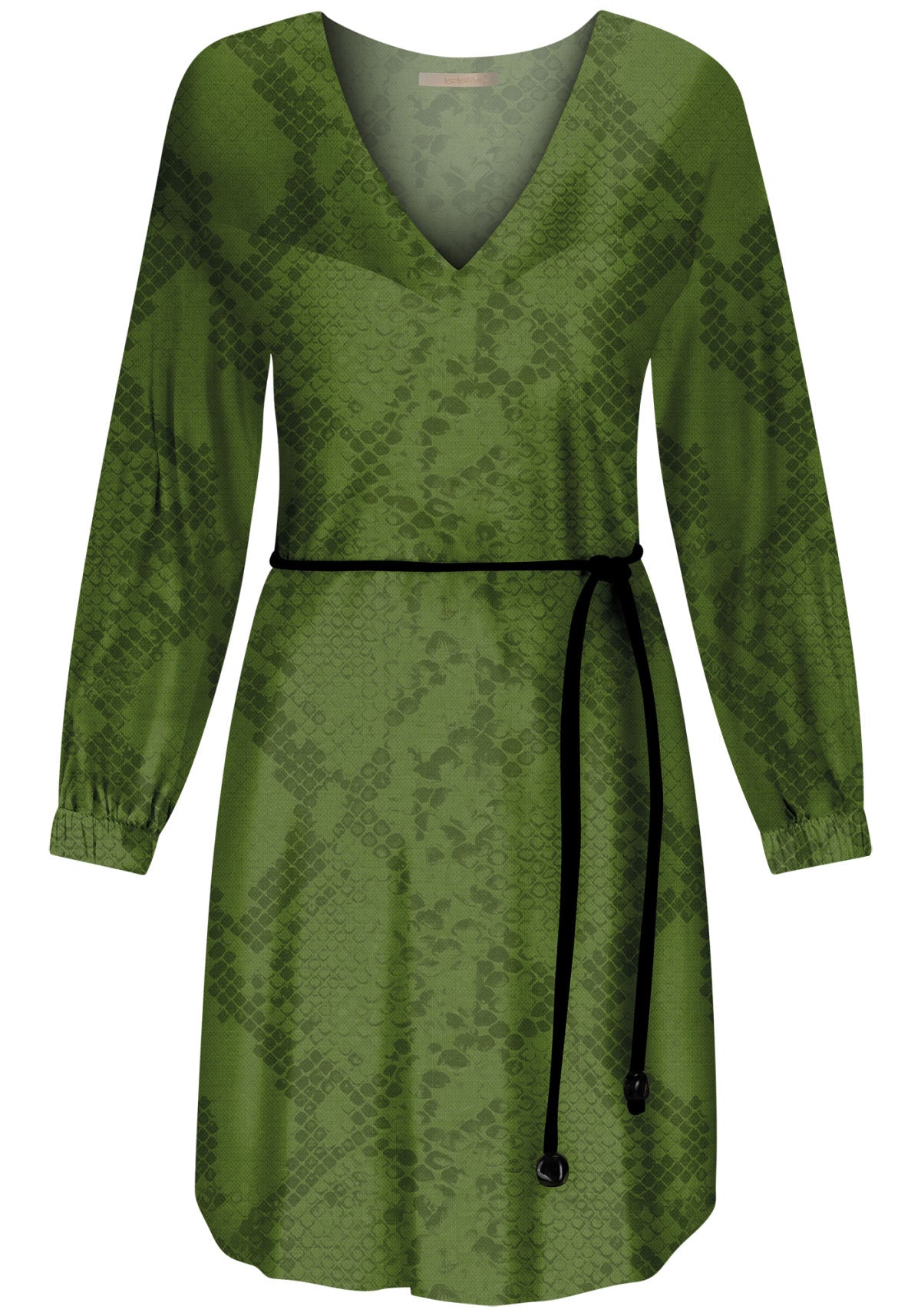 Vestido Curto Manga 3/4 com Cinto Lez a Lez Feminino 6942L