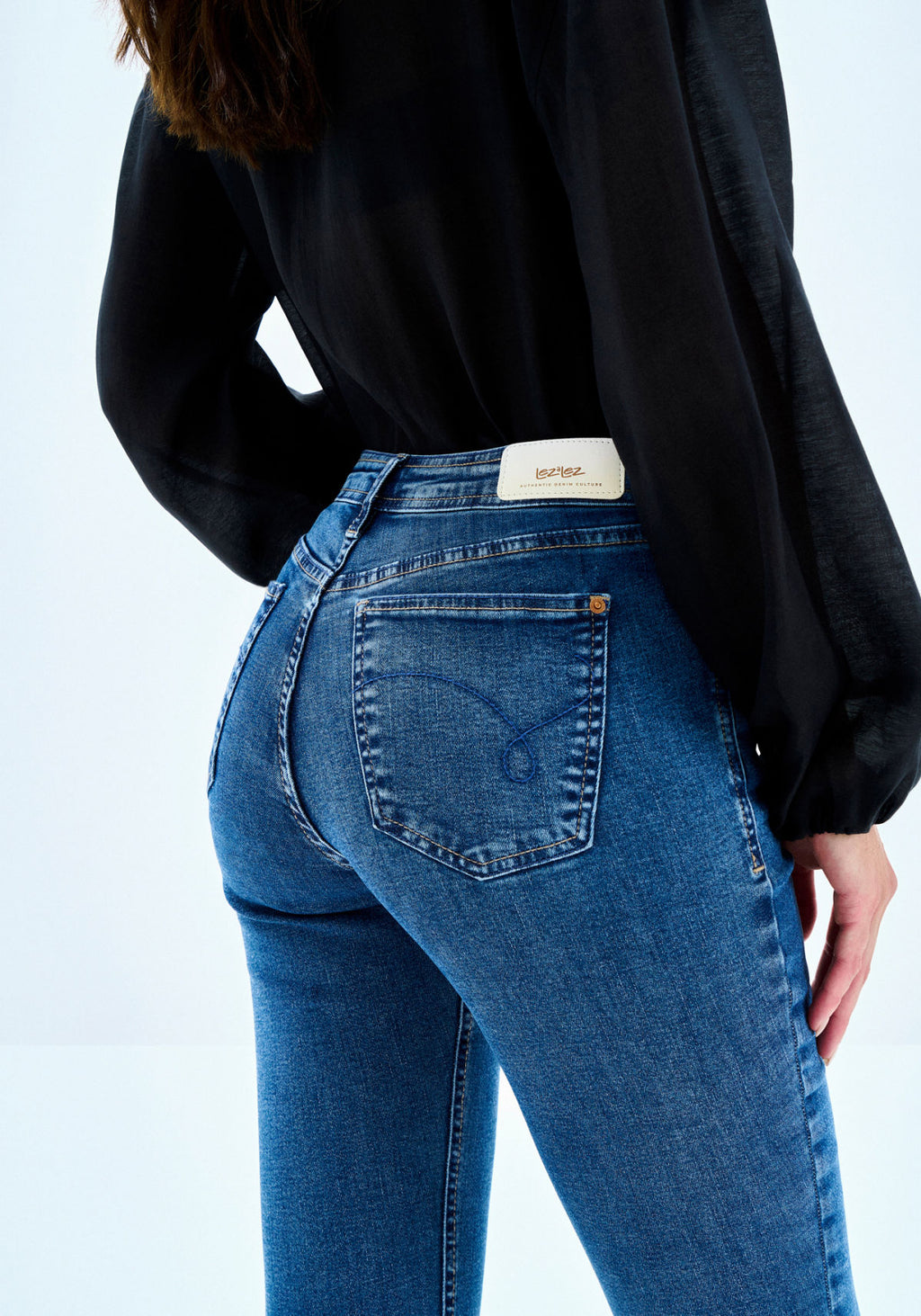 Calça Jeans Skinny Cintura Alta Lez A Lez Feminino 9381L