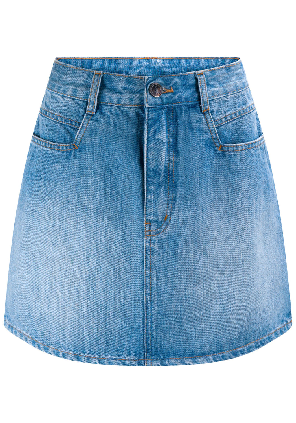 Saia Jeans Curta Cintura Alta Lez A Lez Feminino 0056E