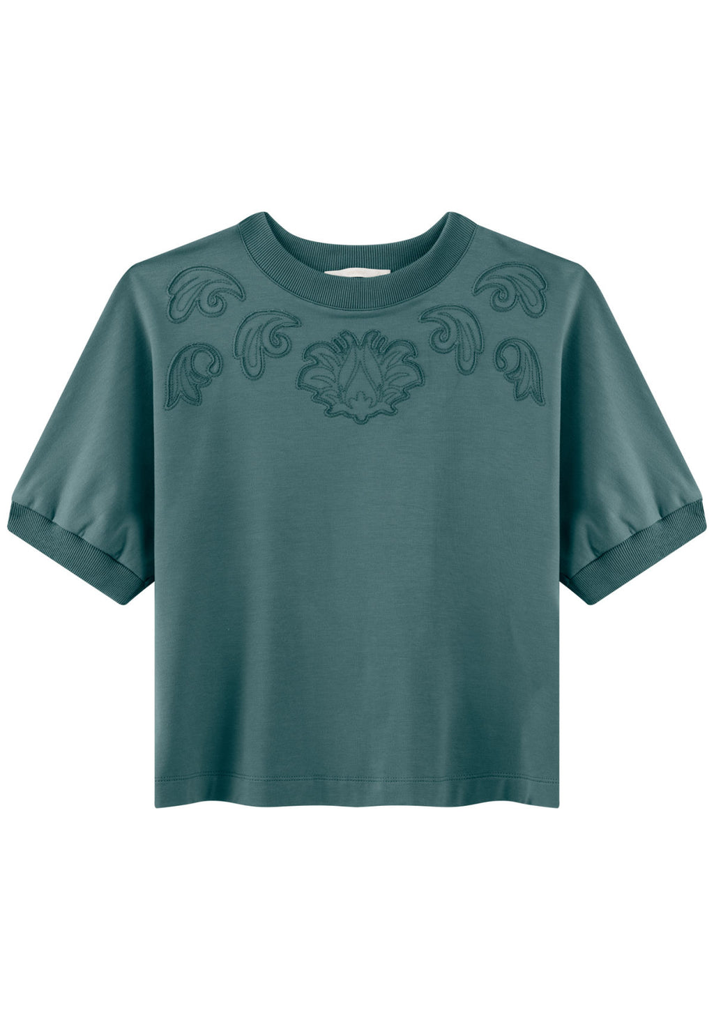 T-shirt Com Bordados Em Moletom Lez a Lez Feminino 7386E
