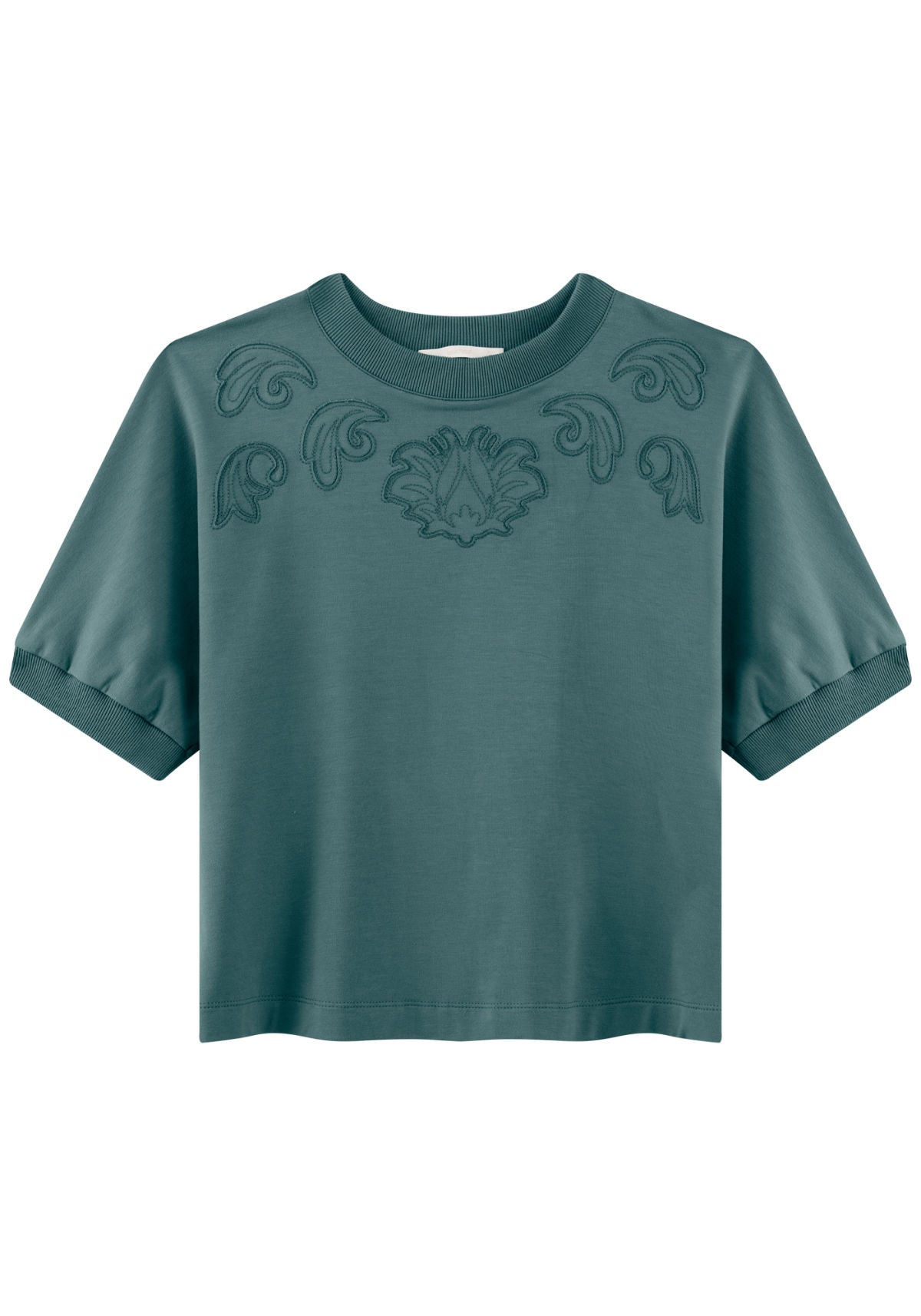 T-shirt Com Bordados Em Moletom Lez a Lez Feminino 7386E