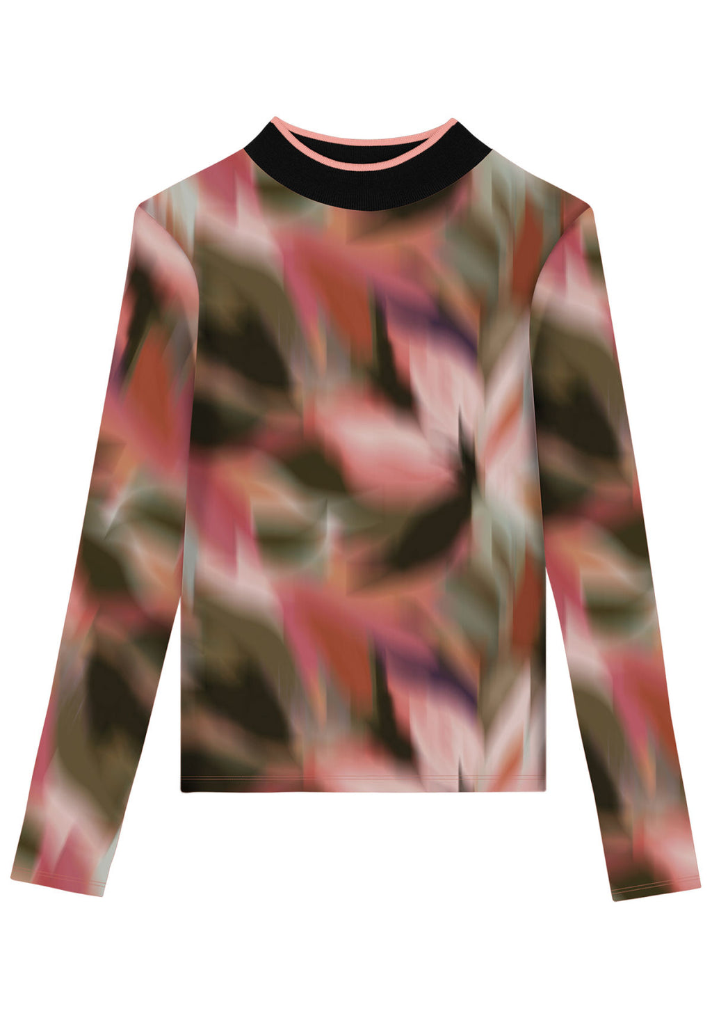 Blusa Manga Longa Canelada com Gola Lez A Lez Feminino 6739L