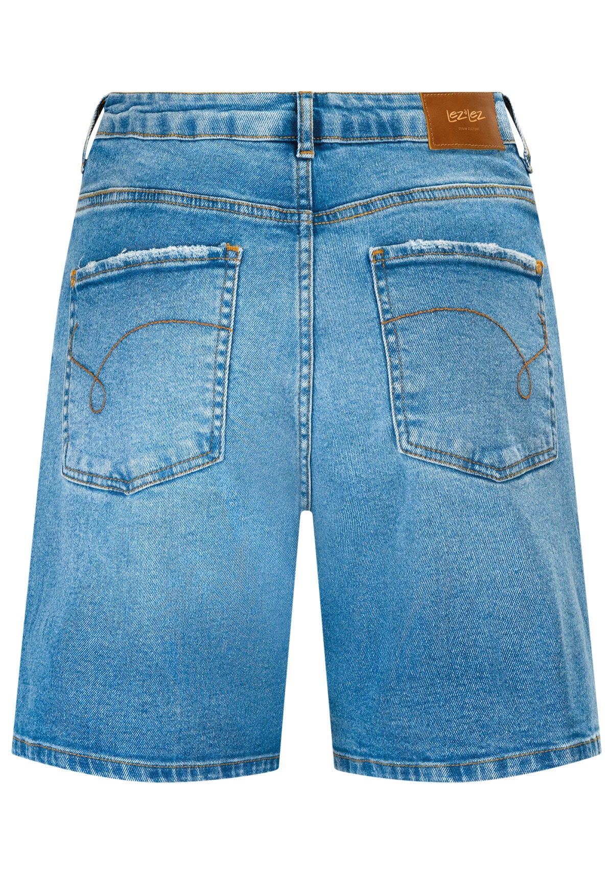 Bermuda Jeans Cintura Alta Comfort Lez A Lez Feminino 9432L