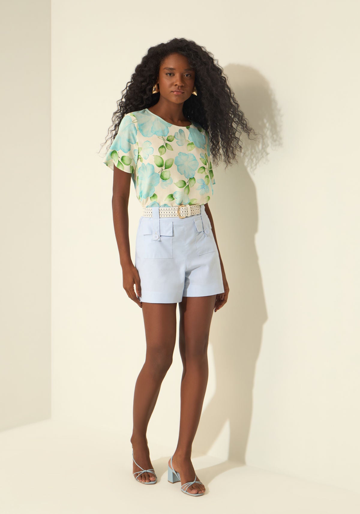 Blusa Estampada Com Mangas Curtas Lez A Lez Feminino 3530E