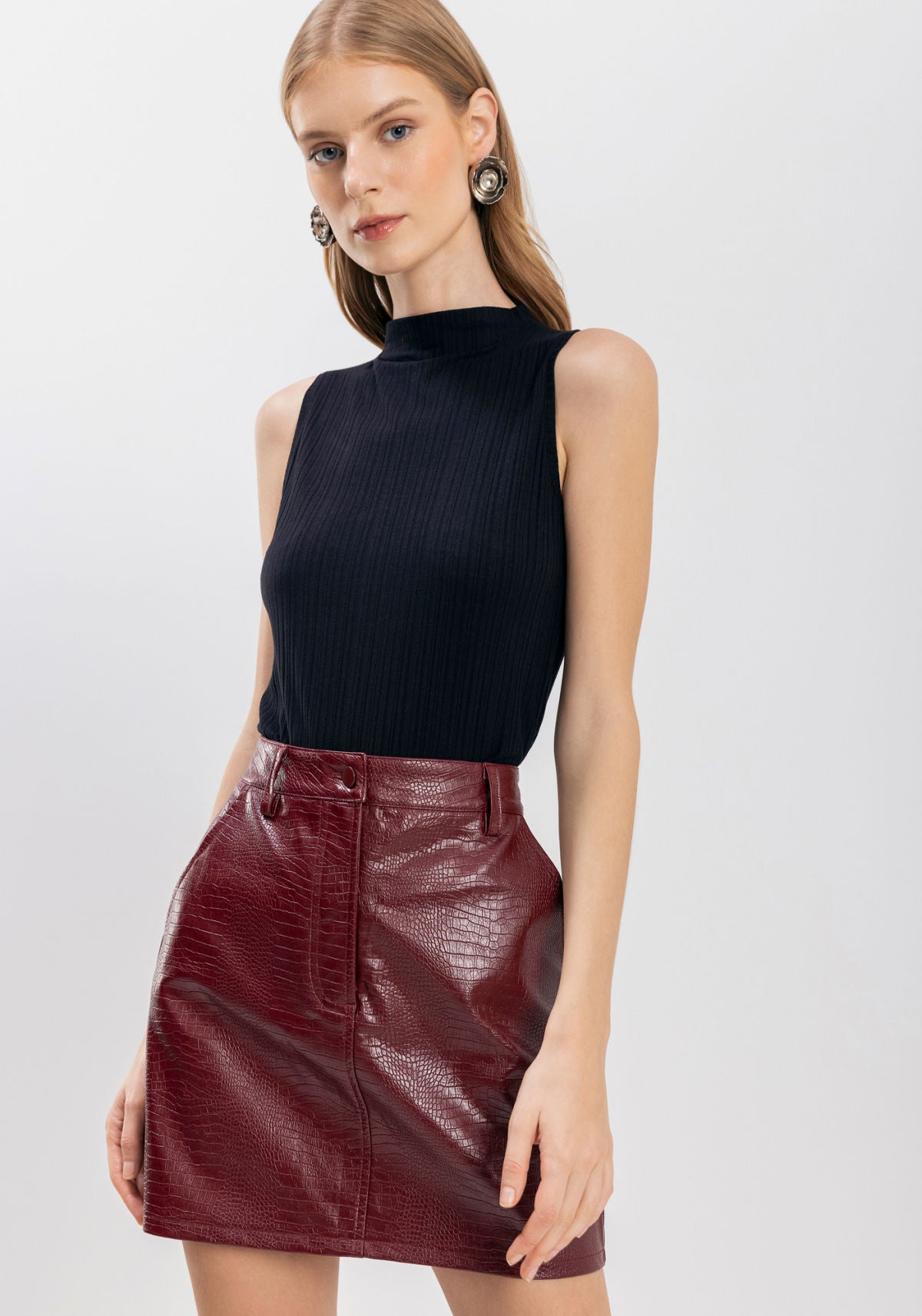 Blusa Básica Em Malha Canelada Lez A Lez Feminino 7124E