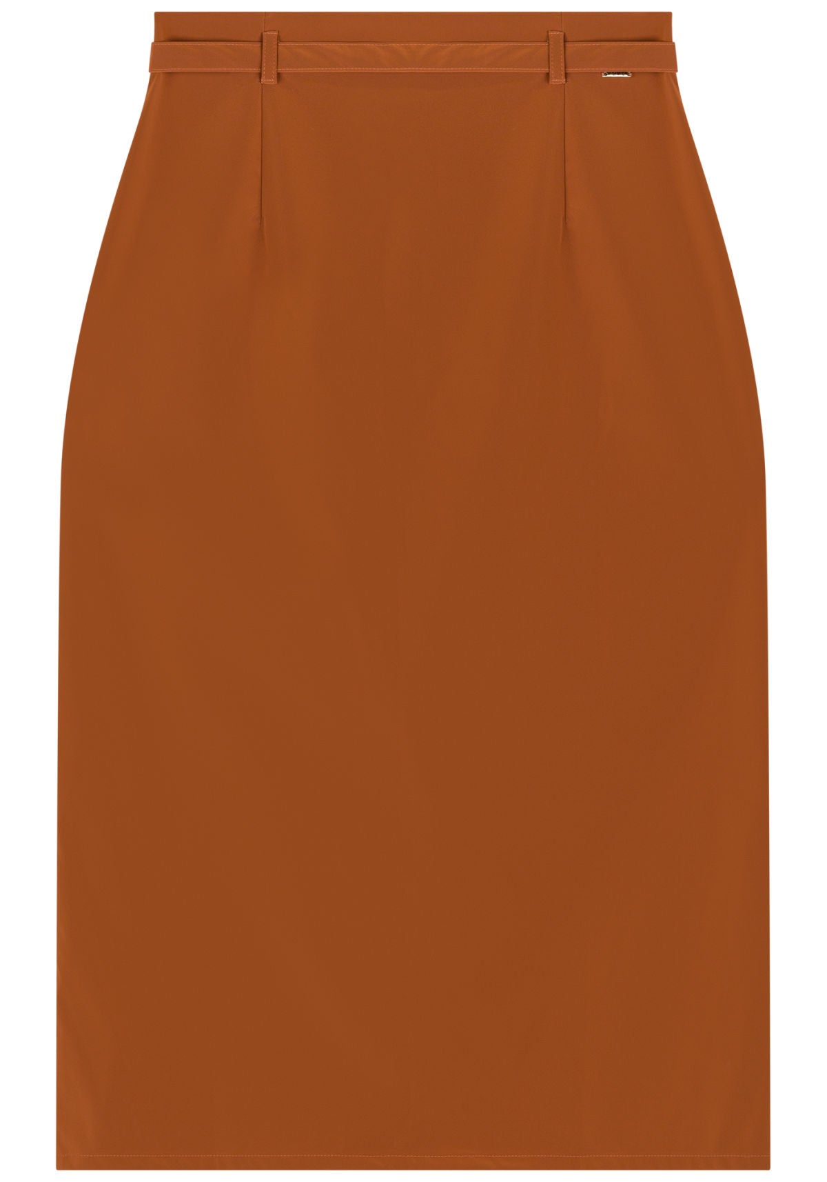 Saia Midi De Cintura Alta Com Fenda Lez A Lez Feminino 9084E