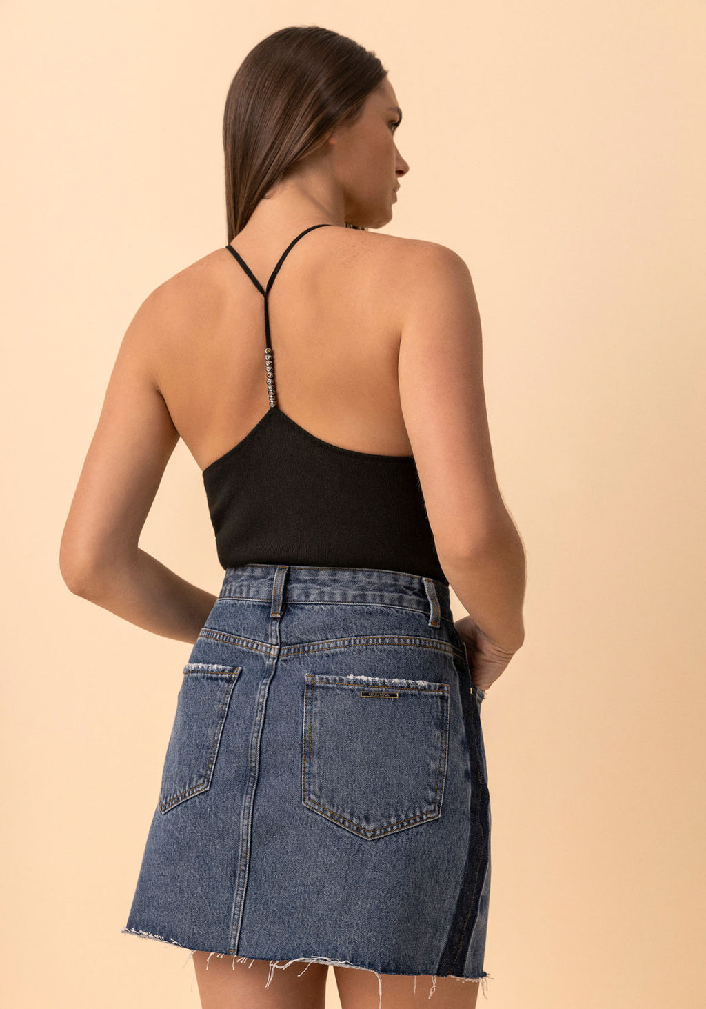 Saia Jeans Curta Com Cintura Alta Lez A Lez Feminino 2328E