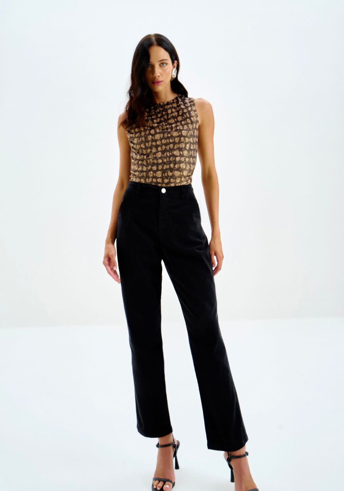 Calça Sarja Slim Cropped Cintura Lez A Lez Feminino 9416L