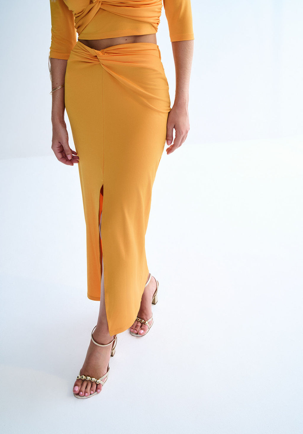 Saia Midi em Malha Texturizada Lez A Lez Feminino 3160E