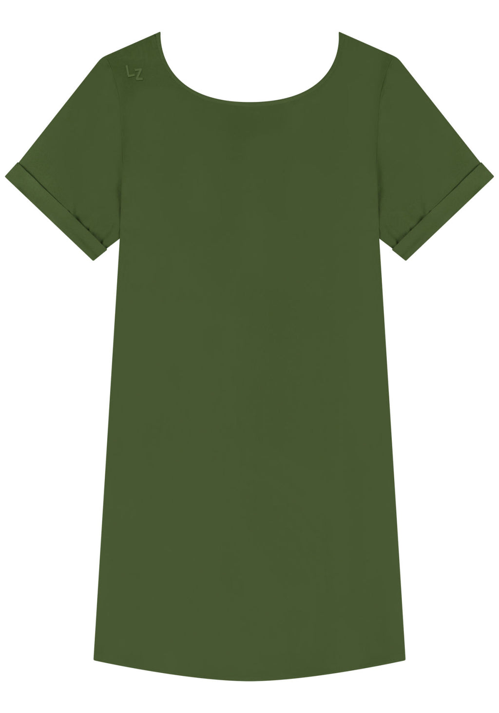 Vestido Curto Básico De Mangas Lez A Lez Feminino 5324E