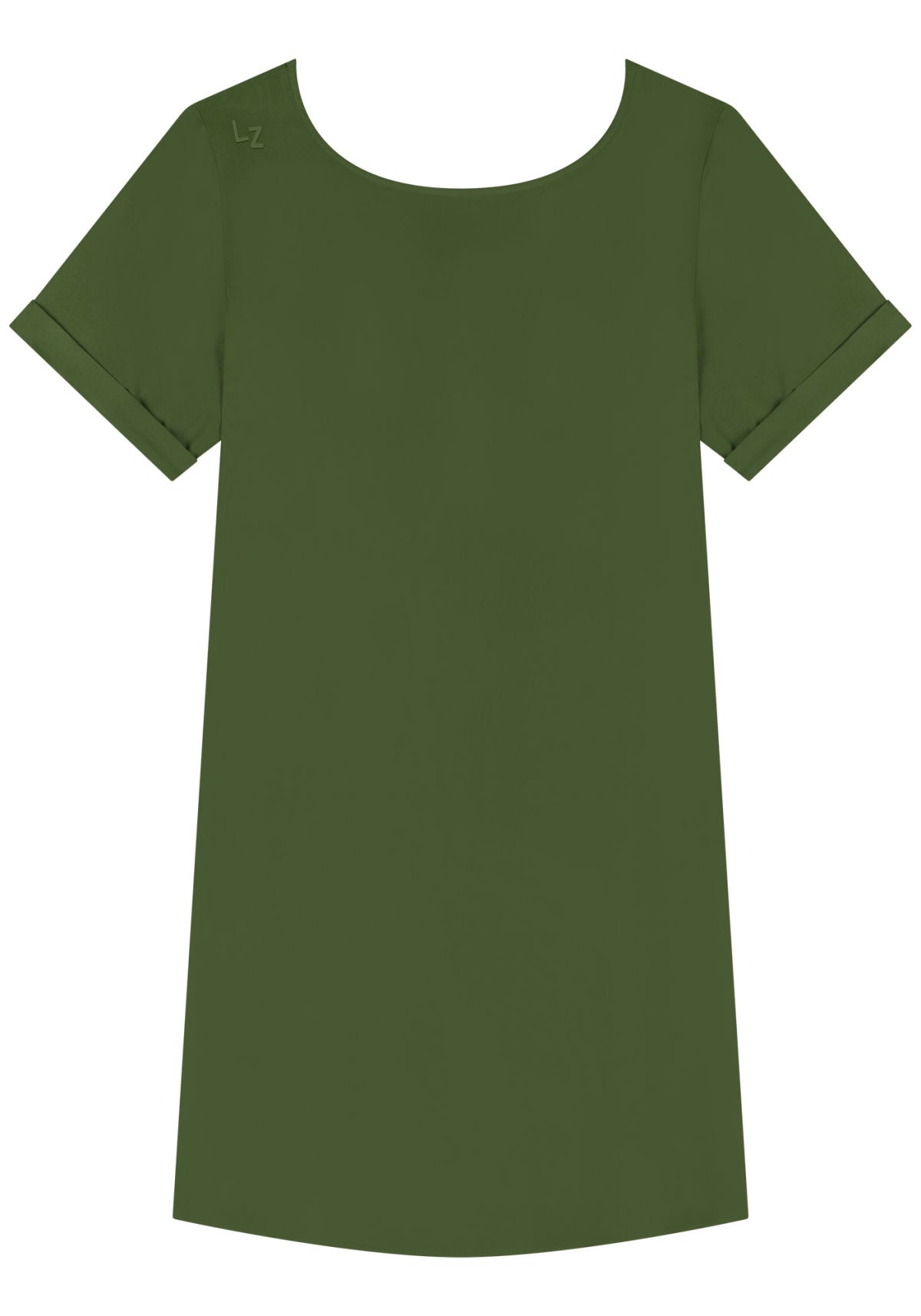 Vestido Curto Básico De Mangas Lez A Lez Feminino 5324E