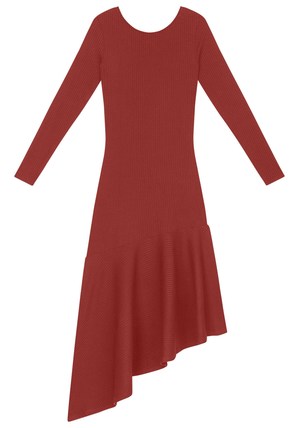 Vestido Midi Manga Longa com Barra Lez A Lez Feminino 5651L