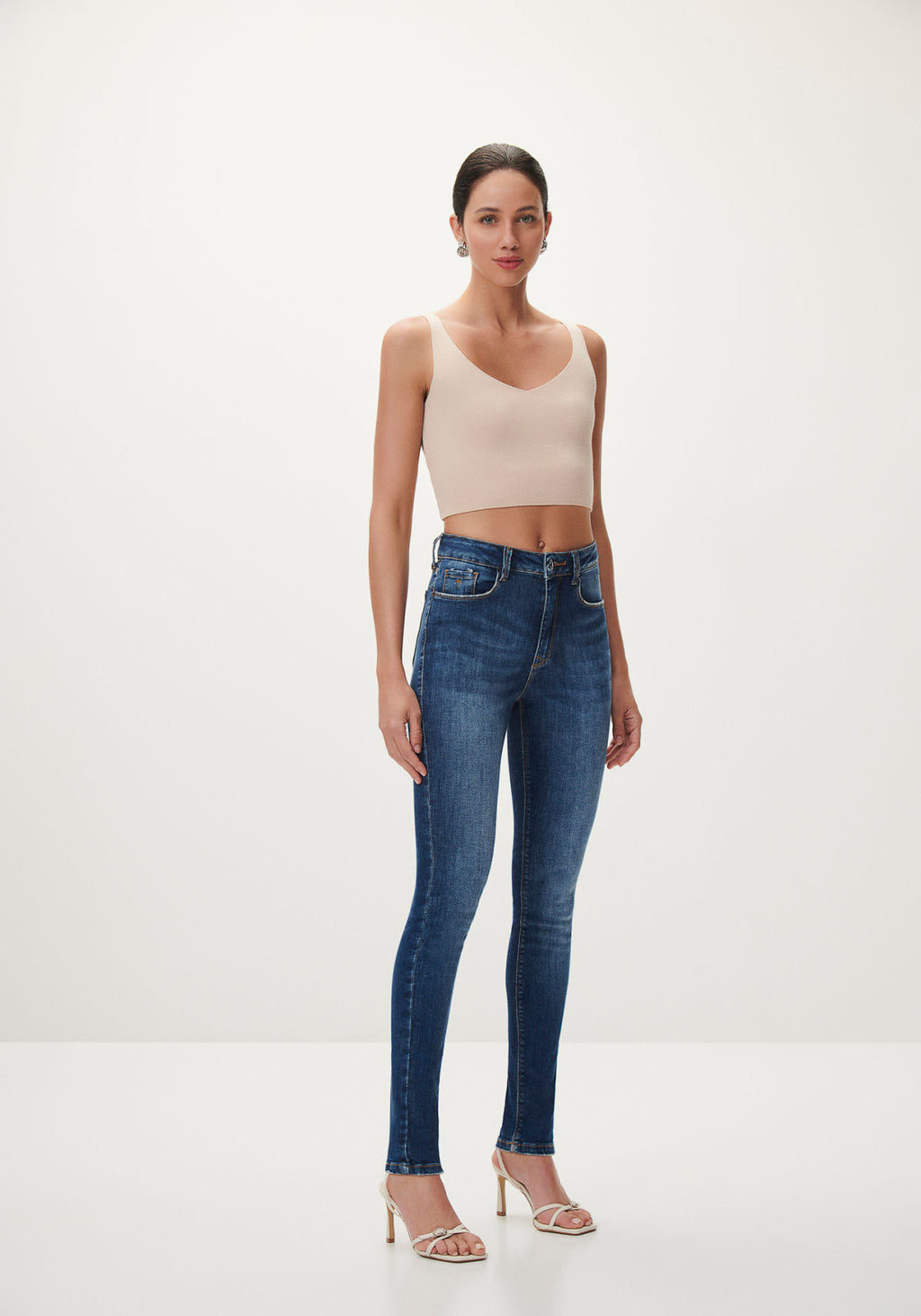 Calça Jeans Skinny Cintura Alta Lez A Lez Feminino 7931L