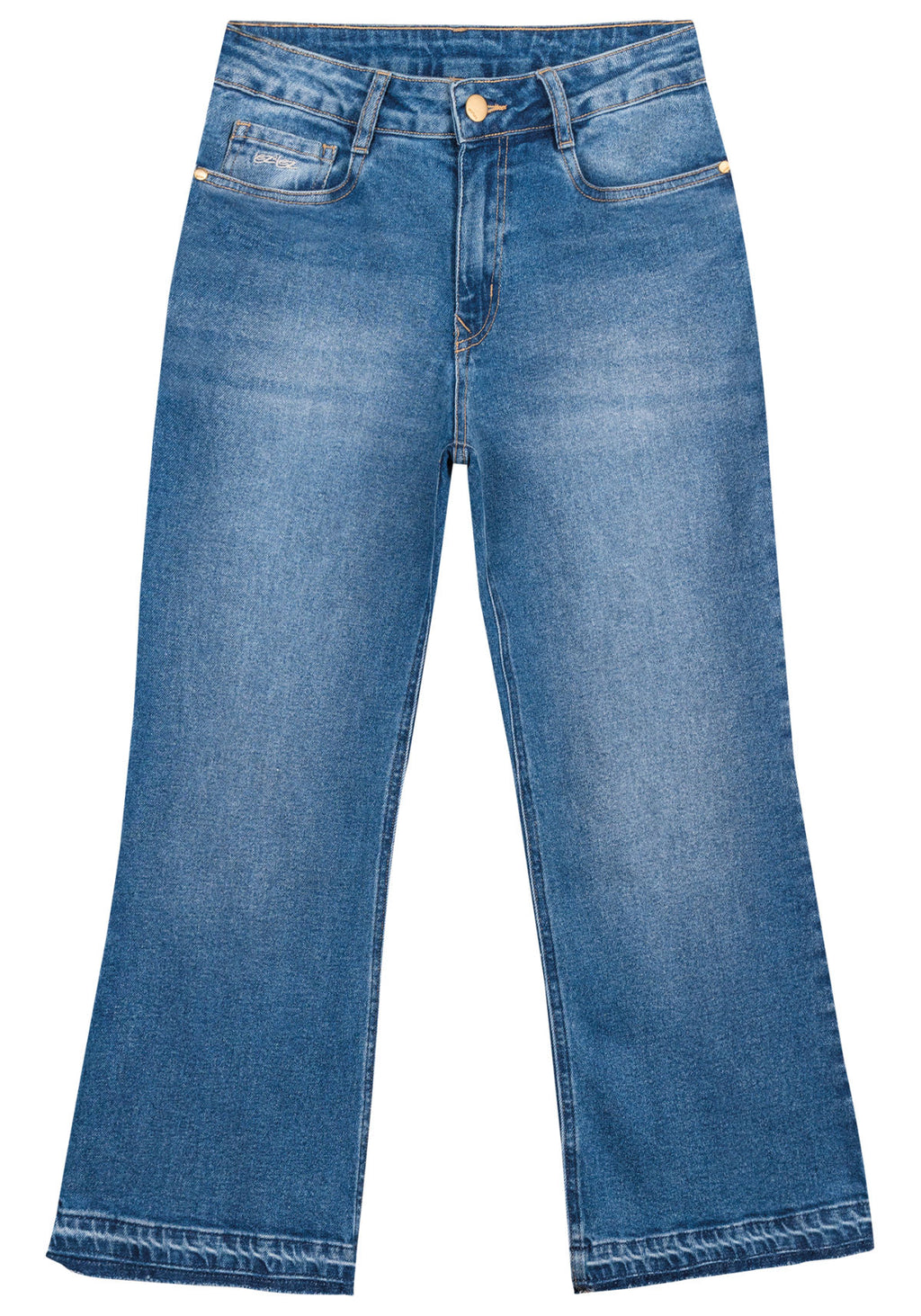 Calça Jeans Flare Cropped Lez A Lez Feminino 7891L