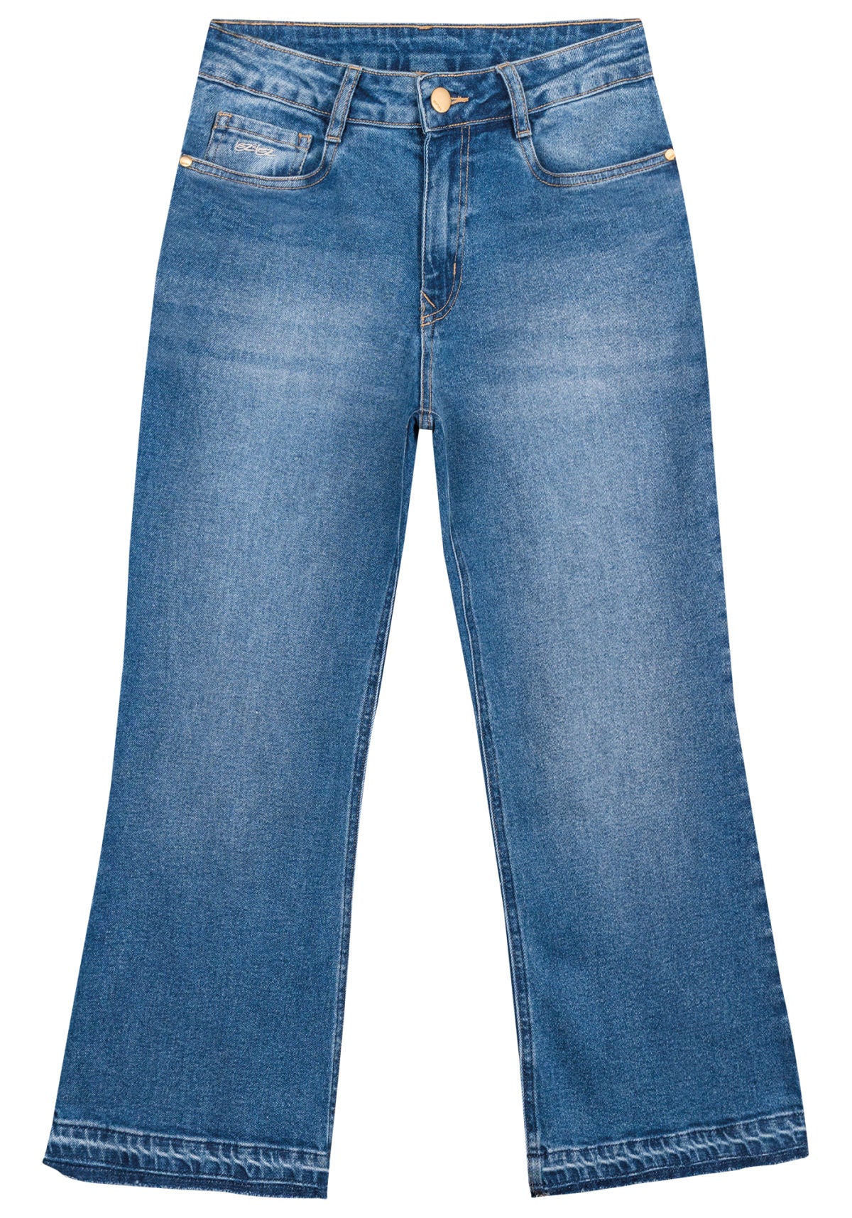 Calça Jeans Flare Cropped Lez A Lez Feminino 7891L