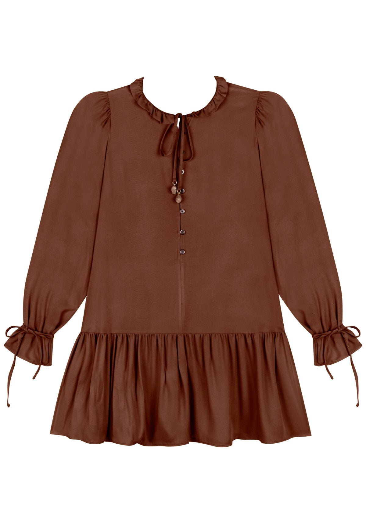 Vestido Curto De Manga Longa Lez A Lez Feminino 9276E