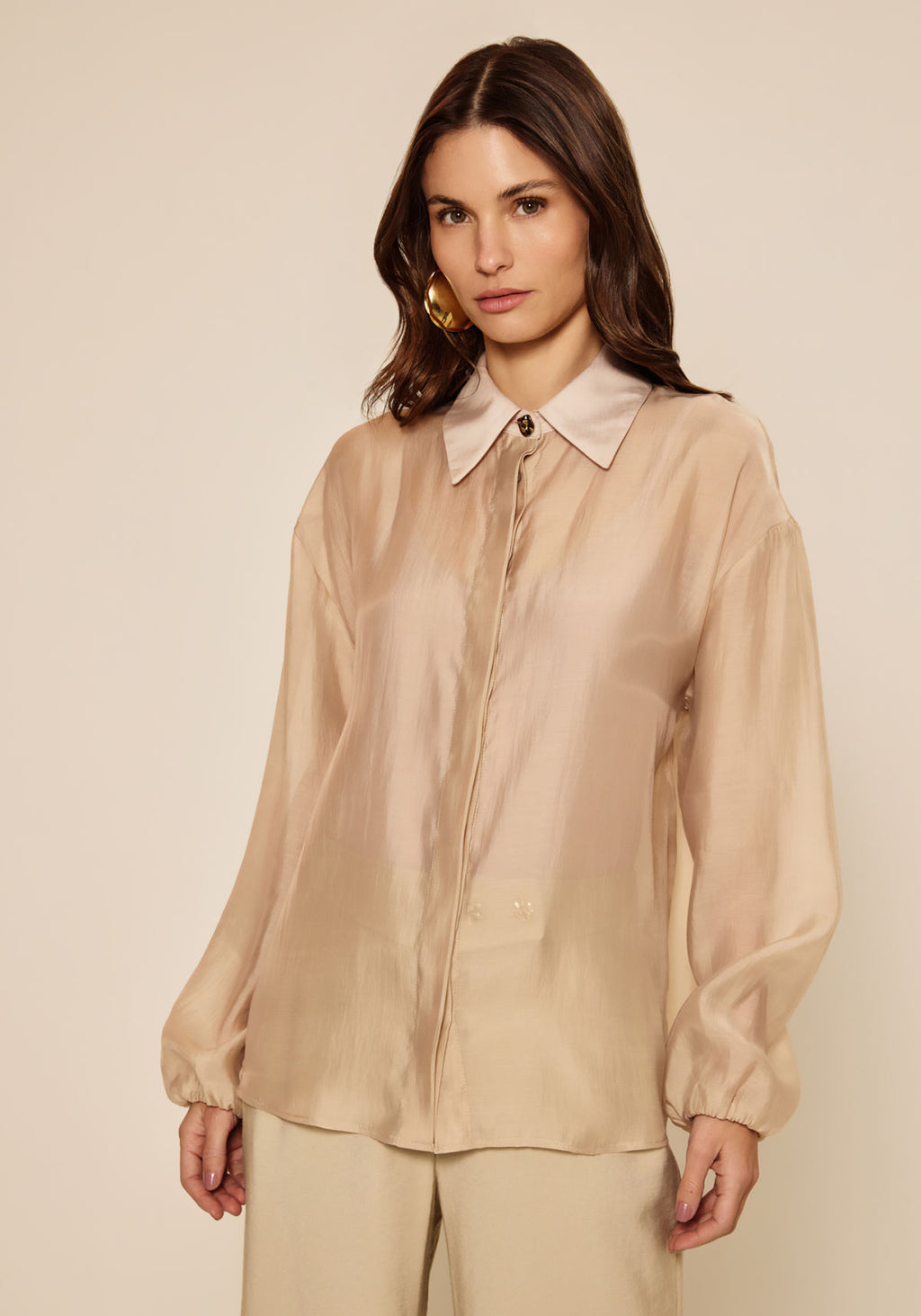 Camisa De Mangas Longas Lez A Lez Feminino 7892E