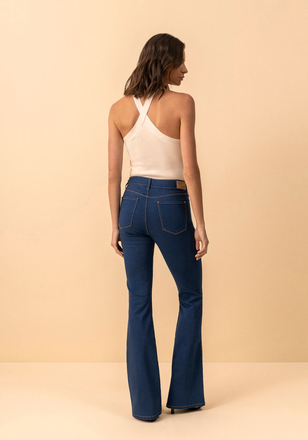 Calça Jeans Flare Com Elastano Lez A Lez Feminino 2363E