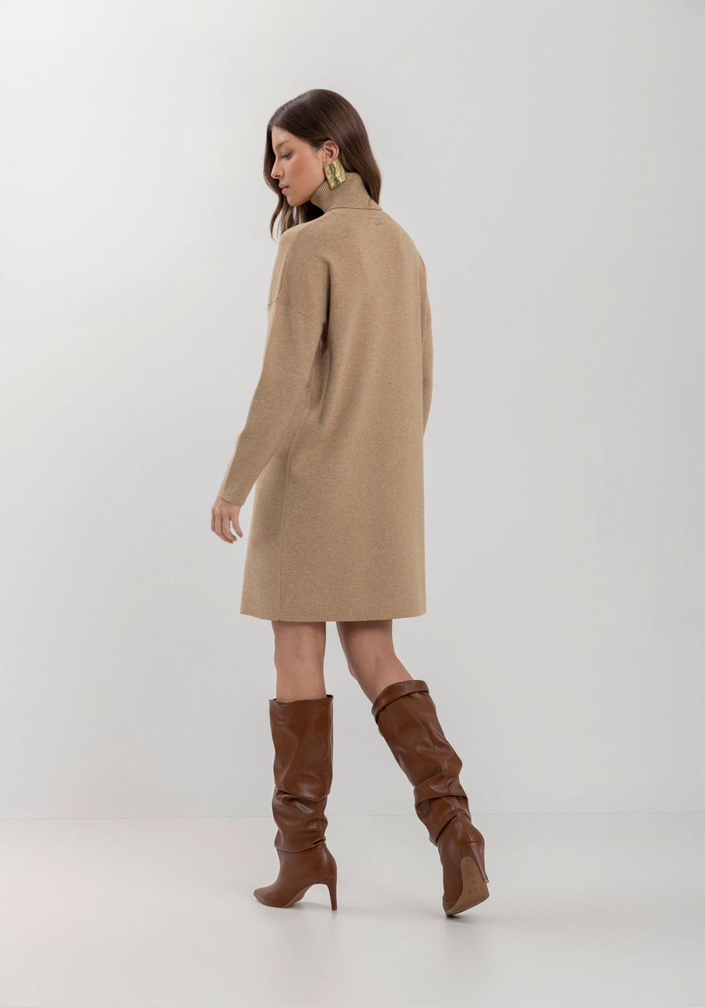 Vestido Curto De Mangas Longas Lez A Lez Feminino 7045E