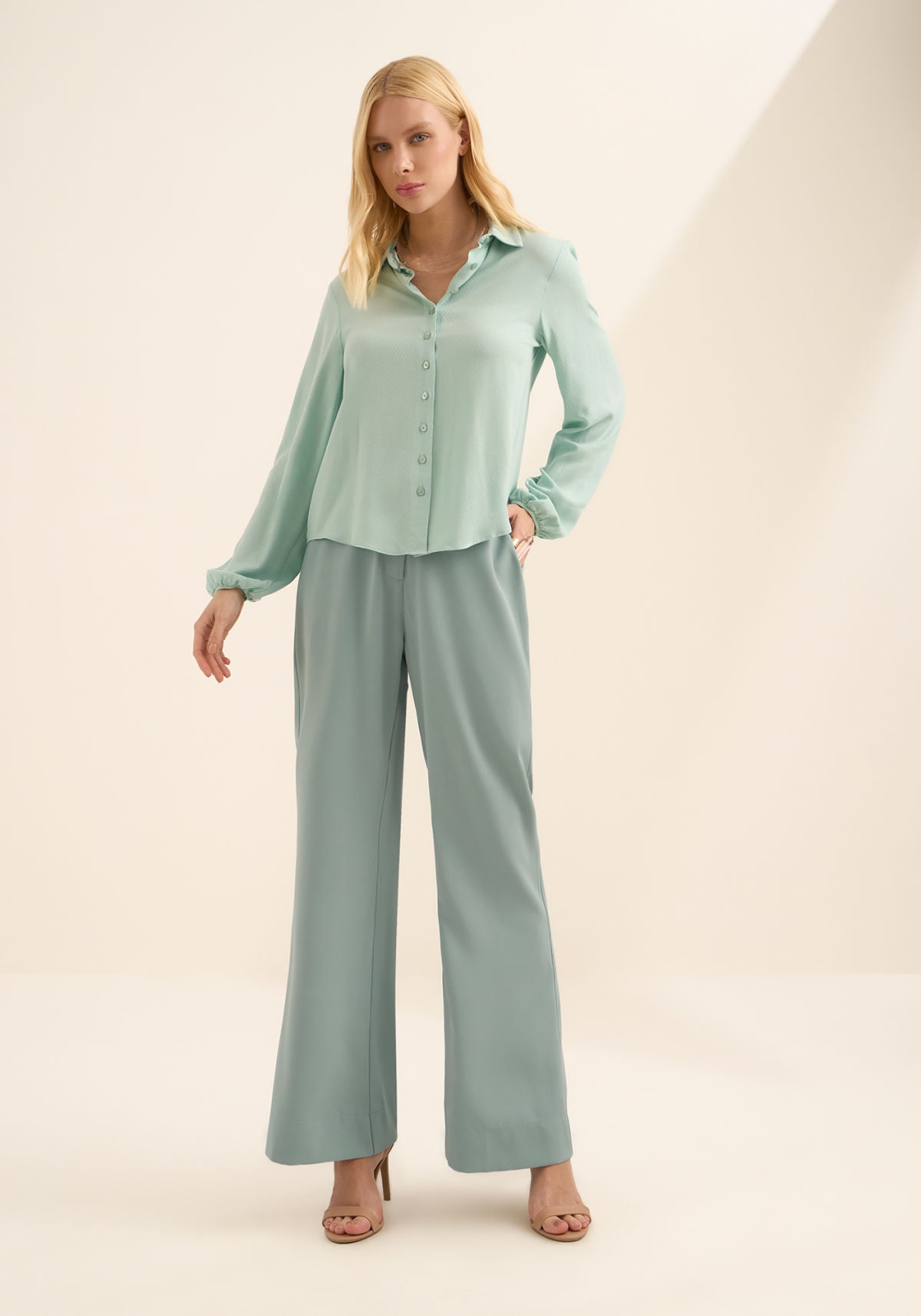 Camisa De Mangas Longas Em Viscose Lez A Lez Feminino 9158E