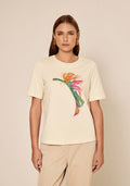 T-shirt Estampada Com Mangas Curtas Lez a Lez Feminino 7758E
