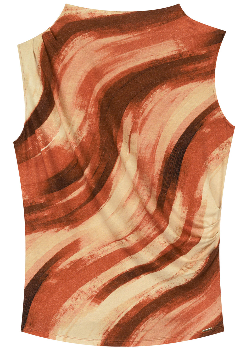 Blusa Sem Mangas Estampada Com Gola Lez A Lez Feminino 9207E