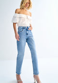 Calça Jeans Mom Cintura Alta Lez A Lez Feminino 0007E