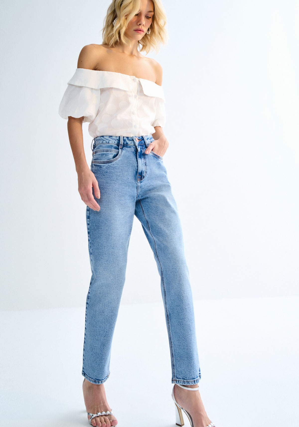 Calça Jeans Mom Cintura Alta Lez A Lez Feminino 0007E