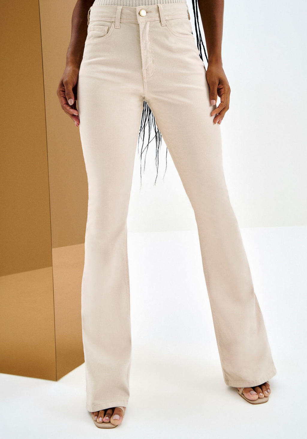 Calça Sarja Flare Bootcut Cintura Lez A Lez Feminino 9385L