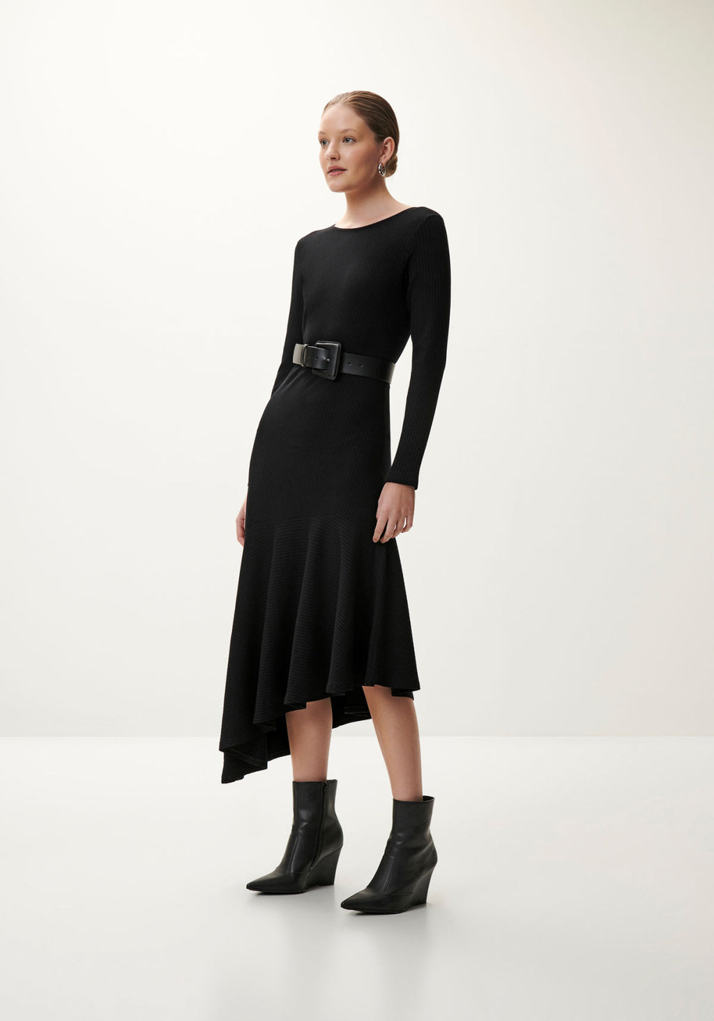 Vestido Midi Manga Longa com Barra Lez A Lez Feminino 5651L