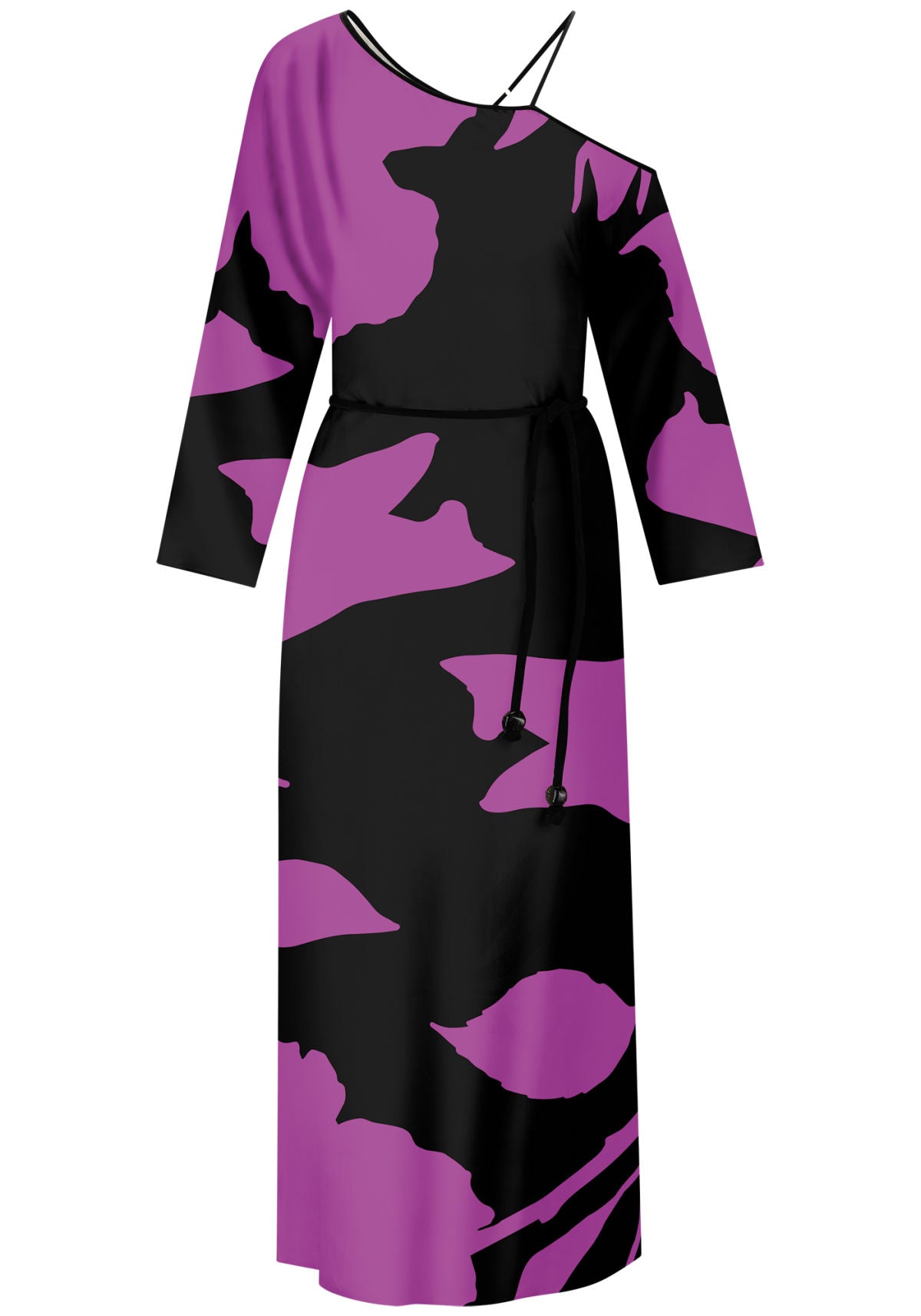 Vestido Midi Estampado com Decote Lez A Lez Feminino 6961L