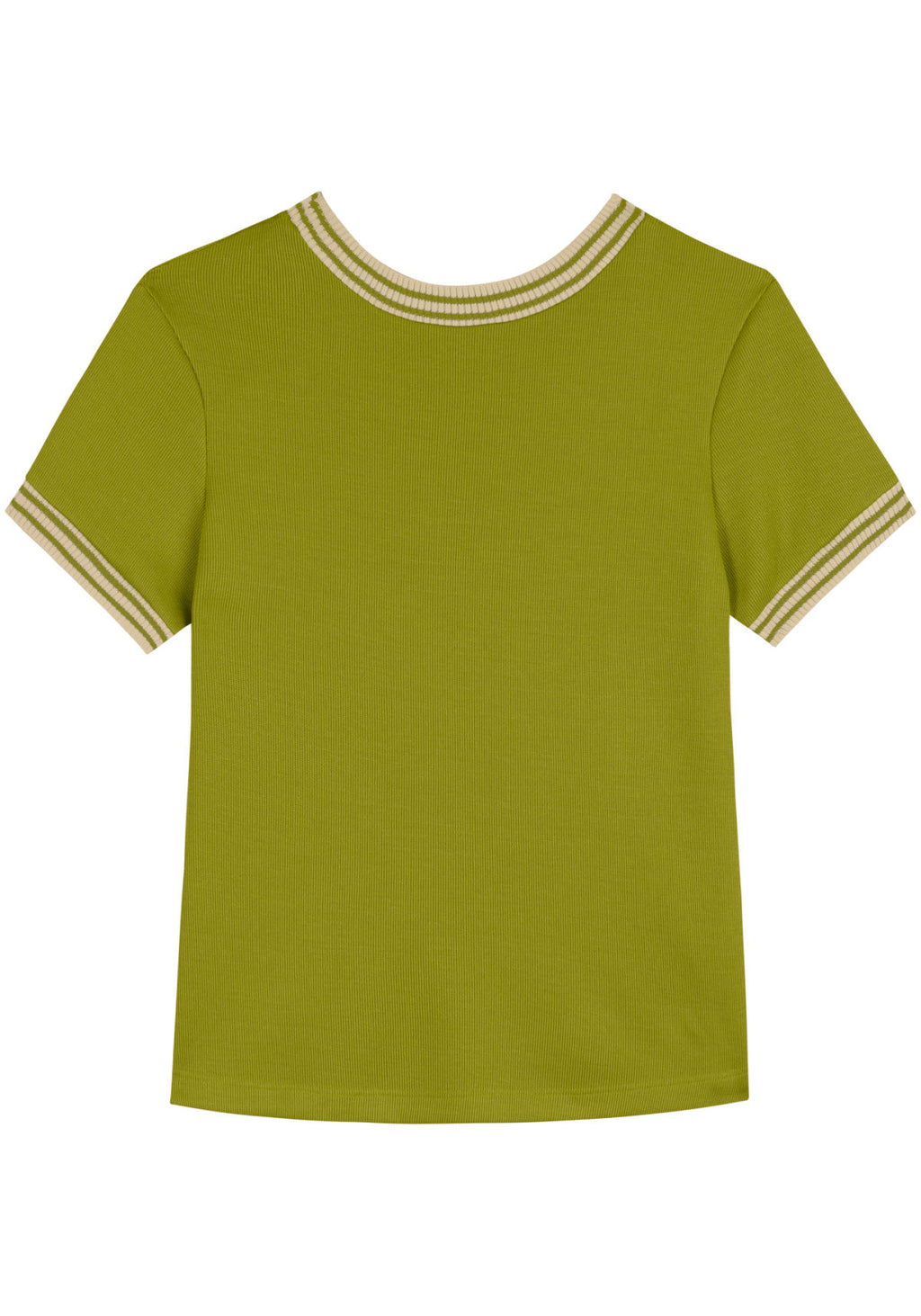 Blusa De Mangas Curtas Em Malha Lez A Lez Feminino 7152E