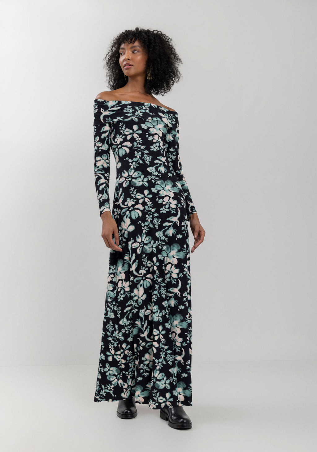 Vestido Longo Ombro A Ombro Lez A Lez Feminino 7304E